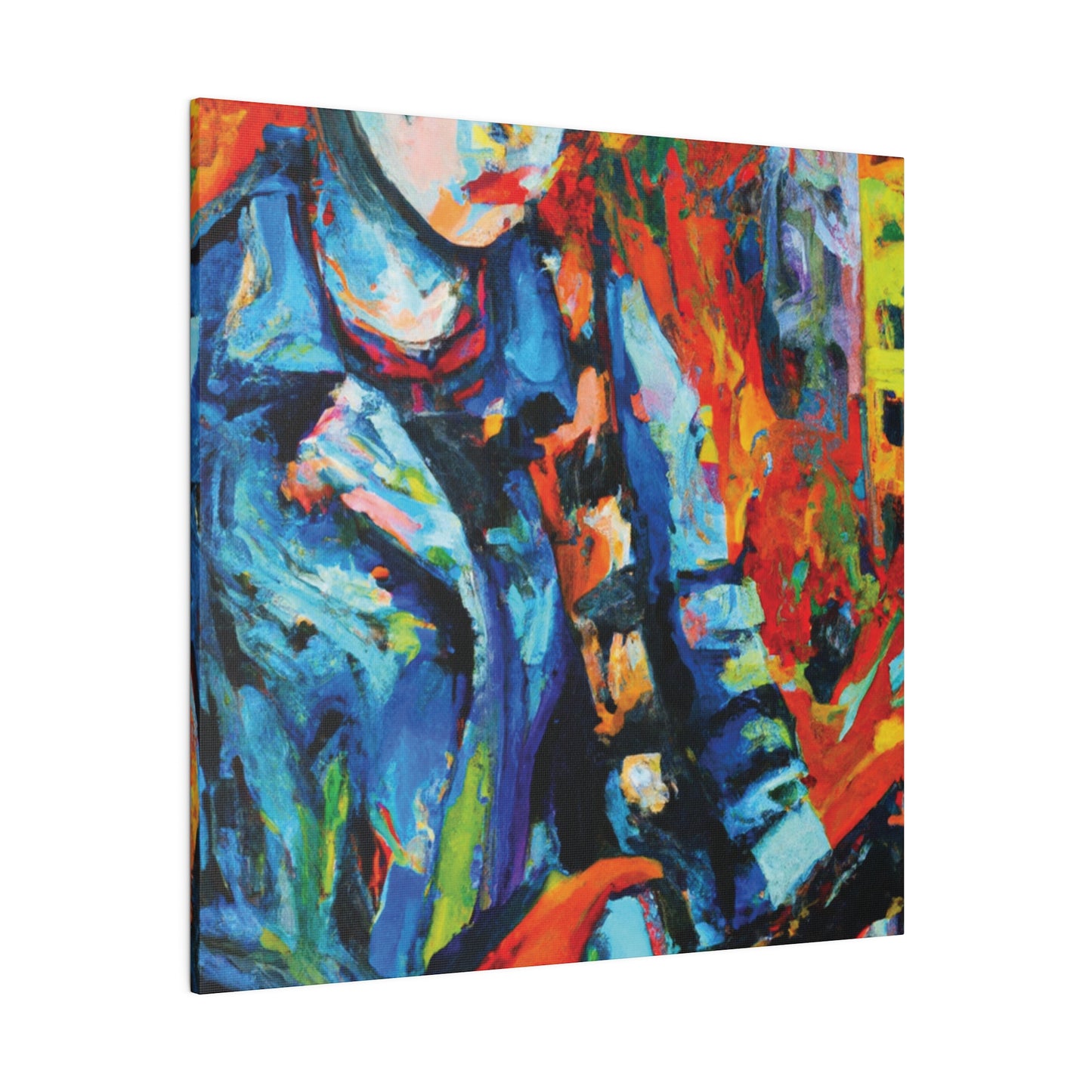 3759K - Rockstar Oil Painting Style Print | Poster | Home Decor | Wall Art | Music Art | Canvas