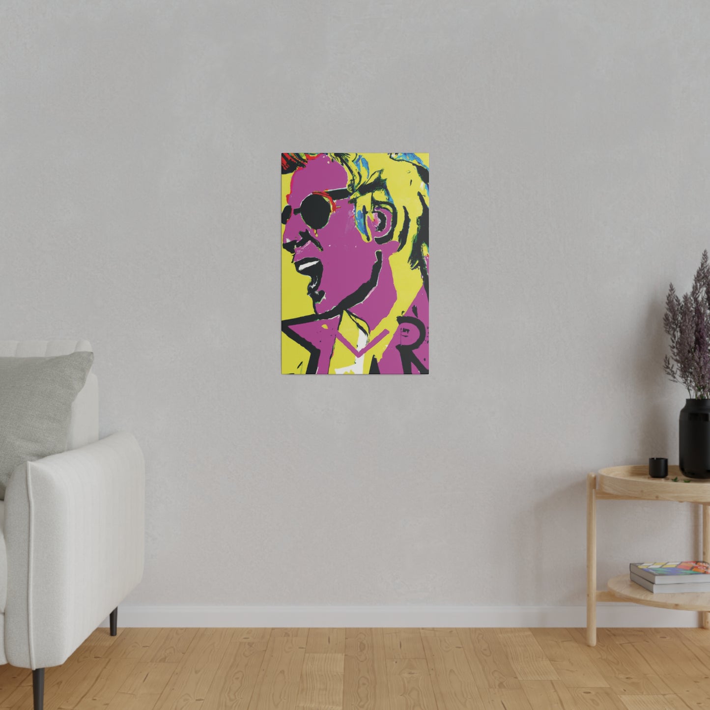 4532V - Rockstar Painting Print | Face | Abstract | Poster | Home Decor | Wall Art | Music Art | Canvas