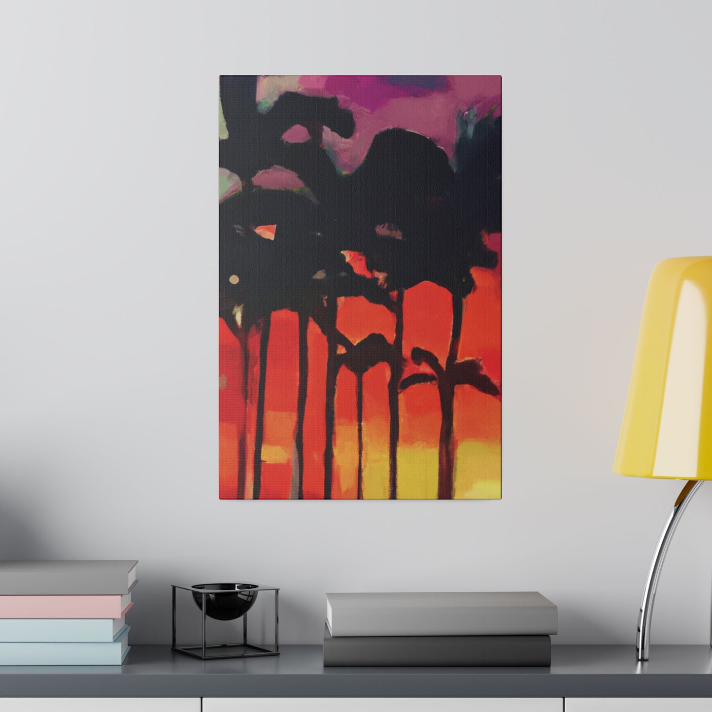 9653K - Miami Beach Sunset Painting Print | Miami | Beach | Sunset | Poster | Home Decor | Wall Art | Canvas