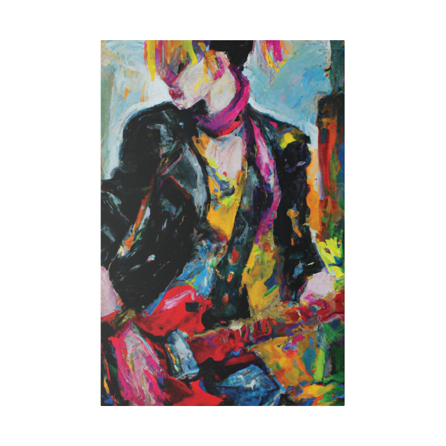 8178F - Rockstar Oil Painting Style Print | Poster | Home Decor | Wall Art | Music Art | Canvas