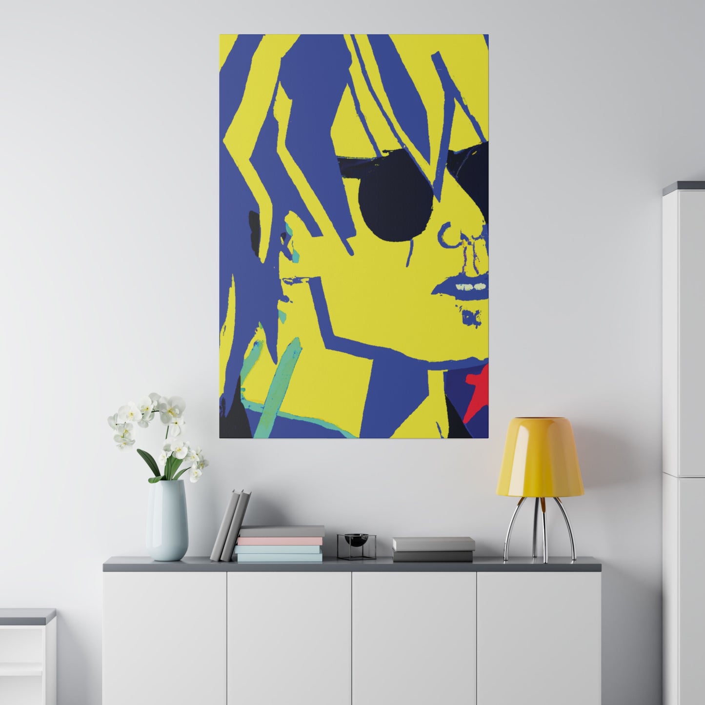 5225U - Rockstar Painting Print | Face | Abstract | Poster | Home Decor | Wall Art | Music Art | Canvas