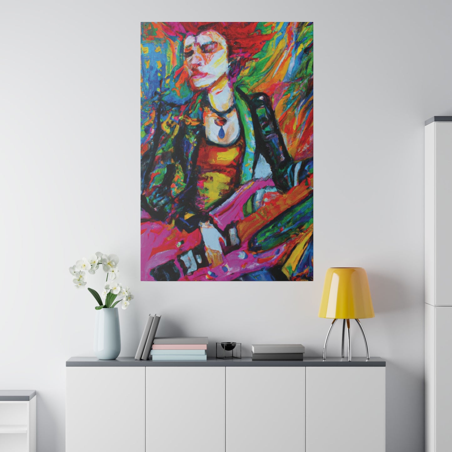 8293B - Rockstar Oil Painting Style Print | Poster | Home Decor | Wall Art | Music Art | Canvas