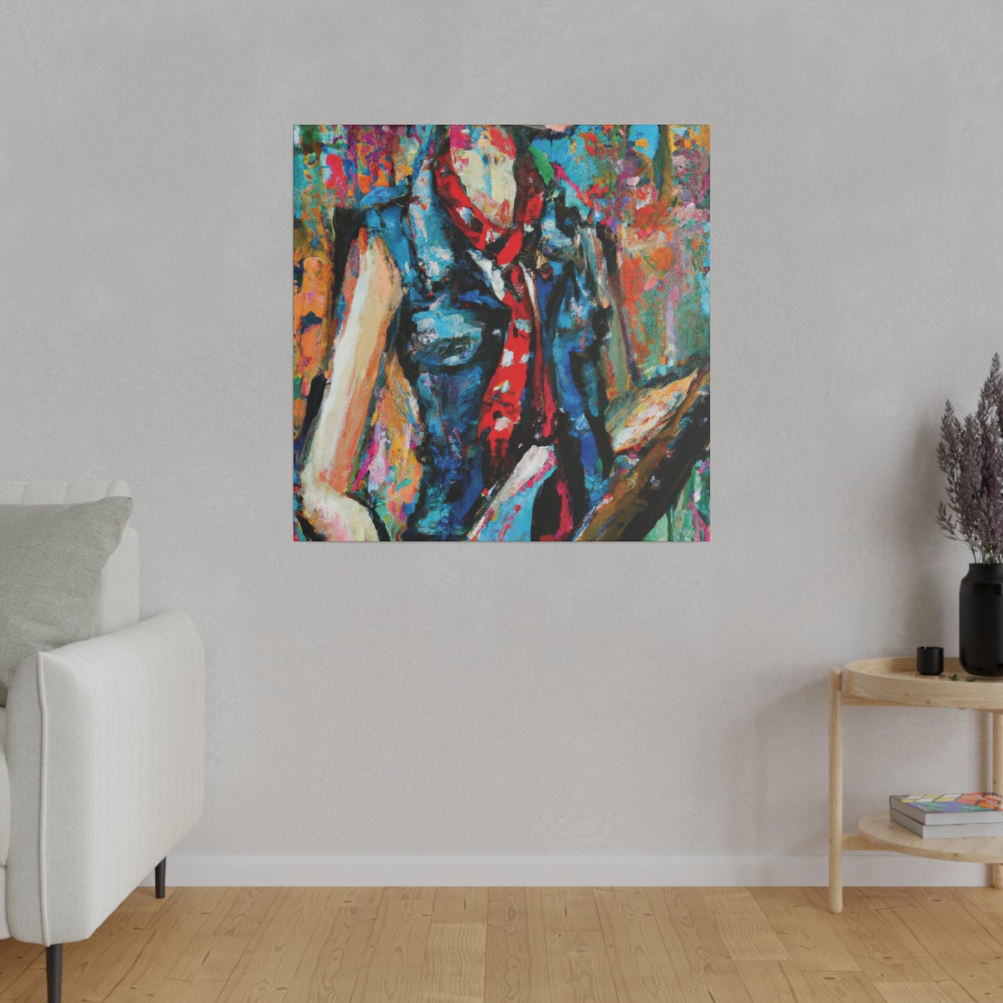 9405R - Rockstar Oil Painting Style Print | Poster | Home Decor | Wall Art | Music Art | Canvas