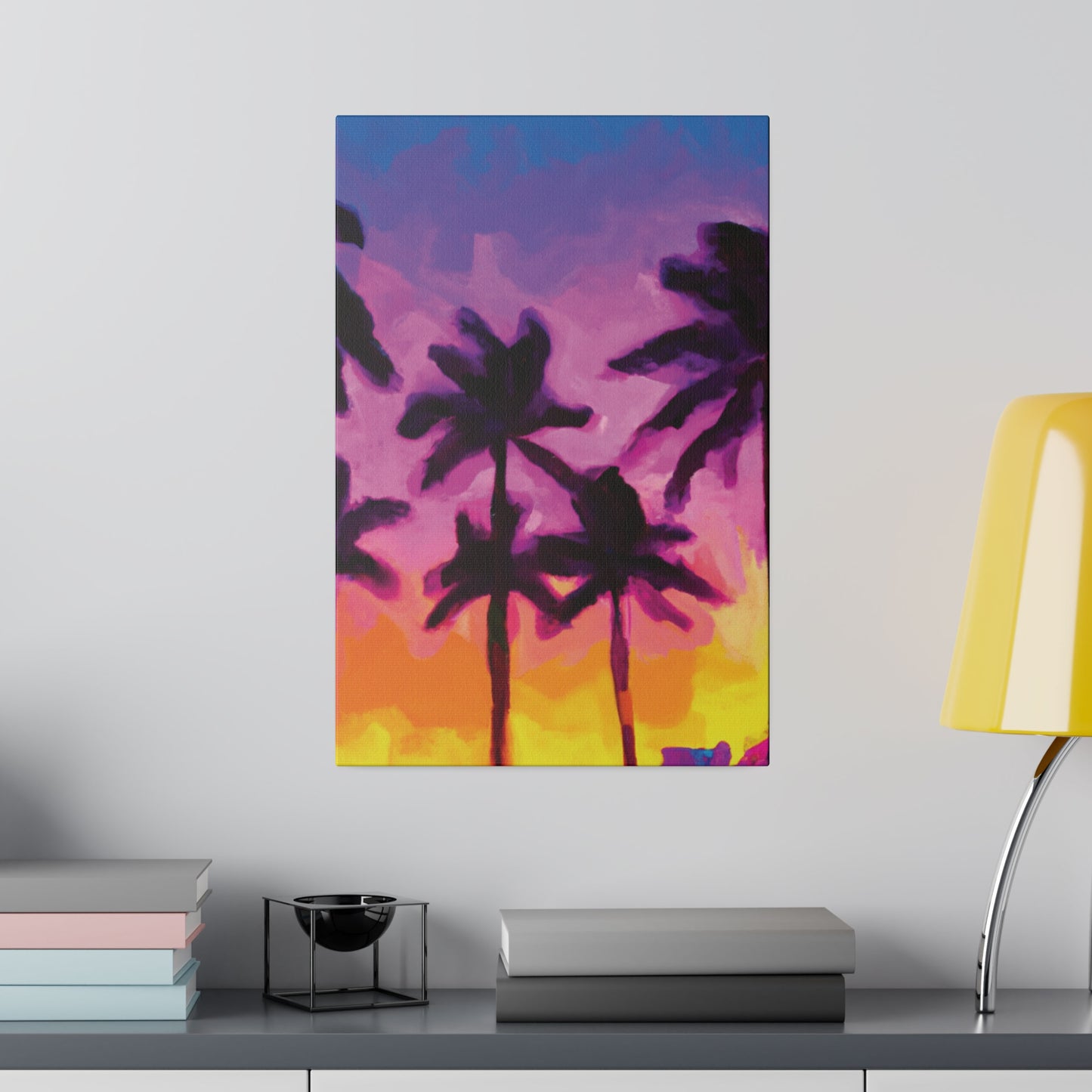 7395T - Miami Beach Sunset Painting Print | Miami | Beach | Sunset | Poster | Home Decor | Wall Art | Canvas