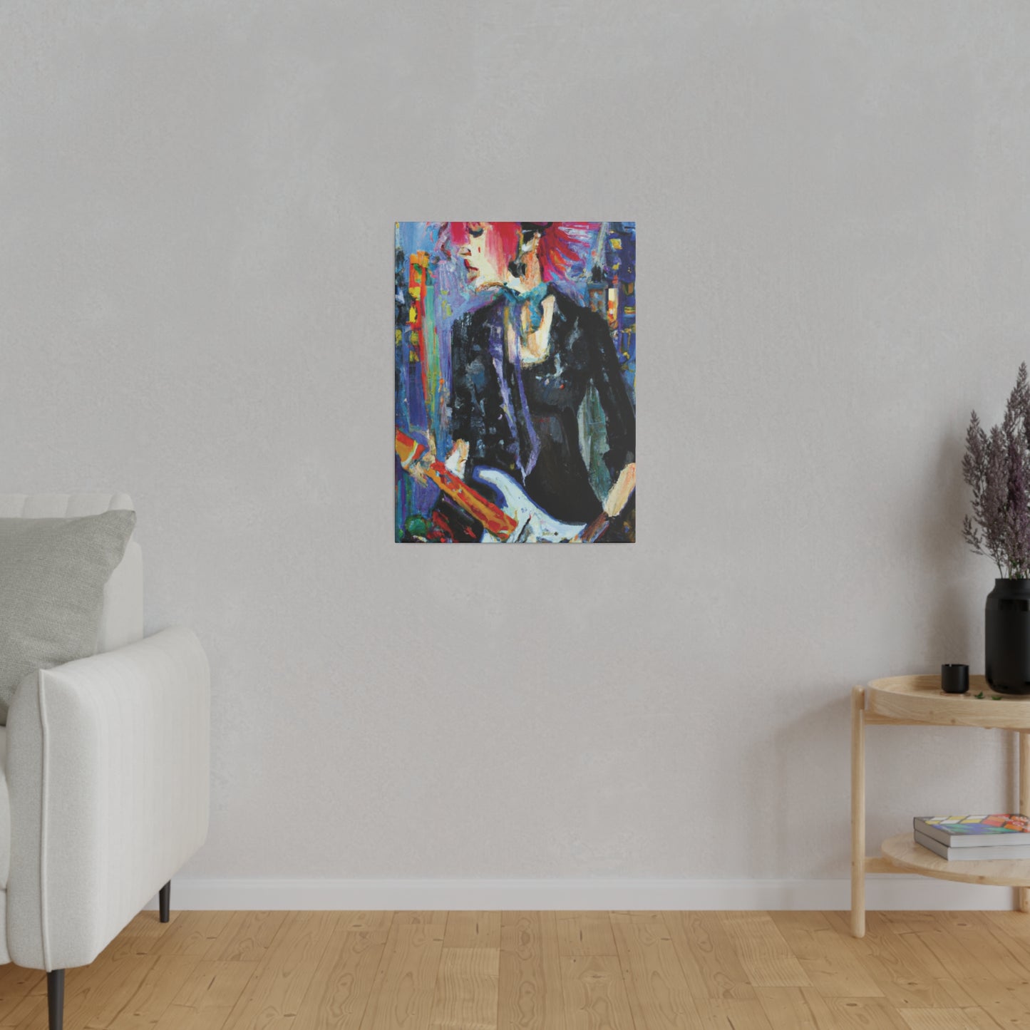 2491T - Rockstar Oil Painting Style Print | Poster | Home Decor | Wall Art | Music Art | Canvas