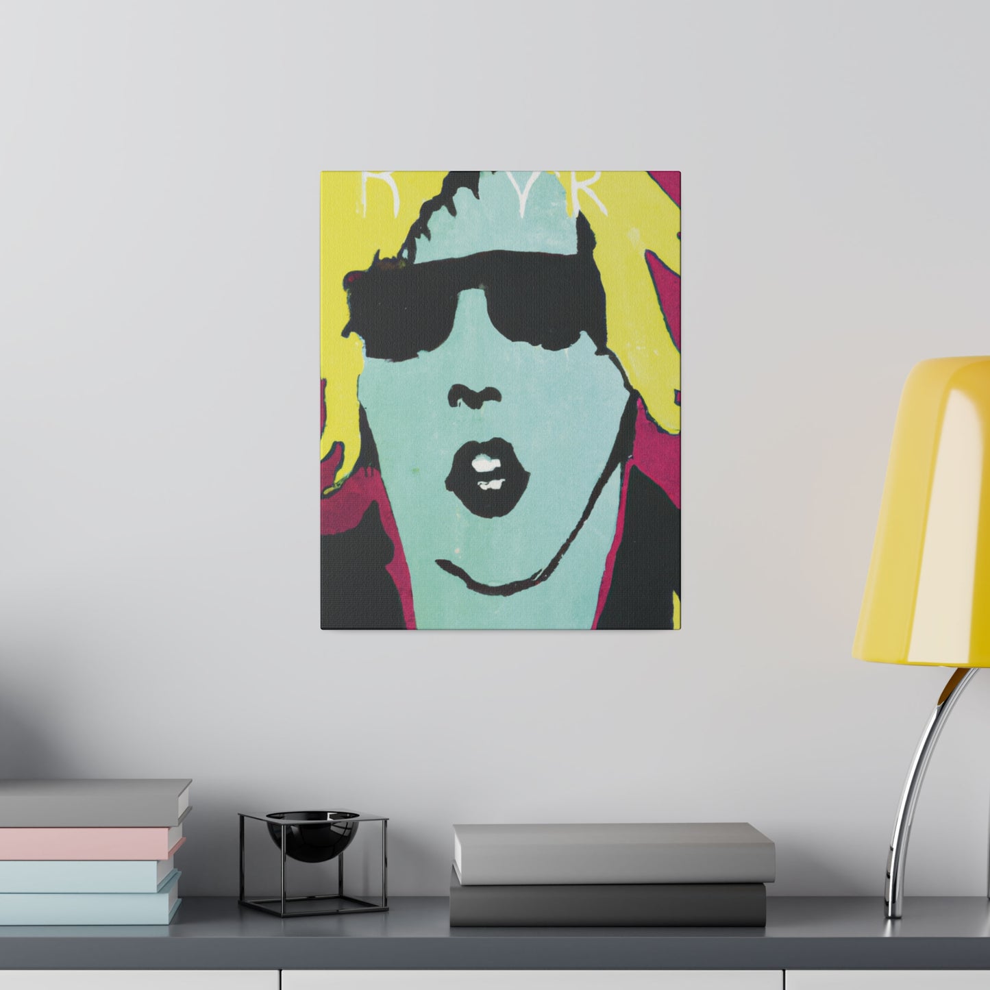 6542F - Rockstar Painting Print | Face | Abstract | Poster | Home Decor | Wall Art | Music Art | Canvas