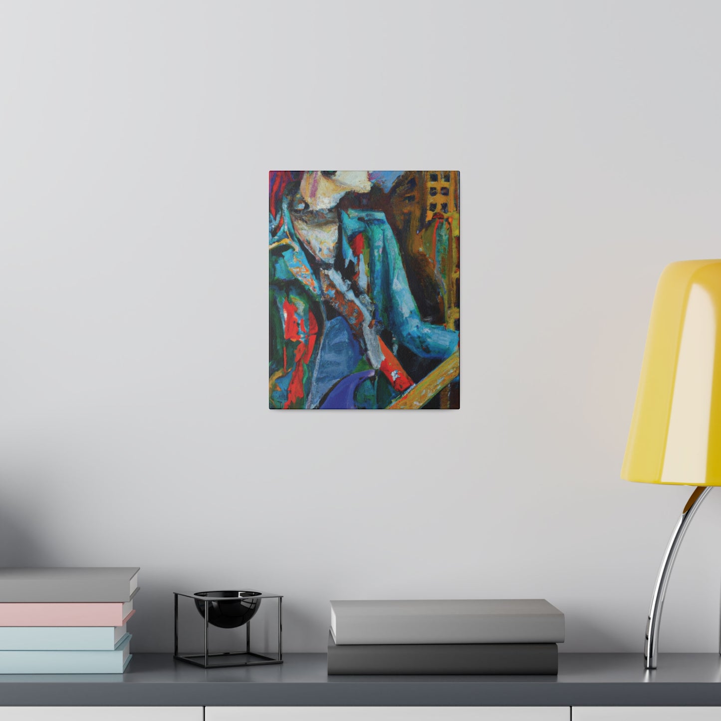 8911G - Rockstar Oil Painting Style Print | Poster | Home Decor | Wall Art | Music Art | Canvas