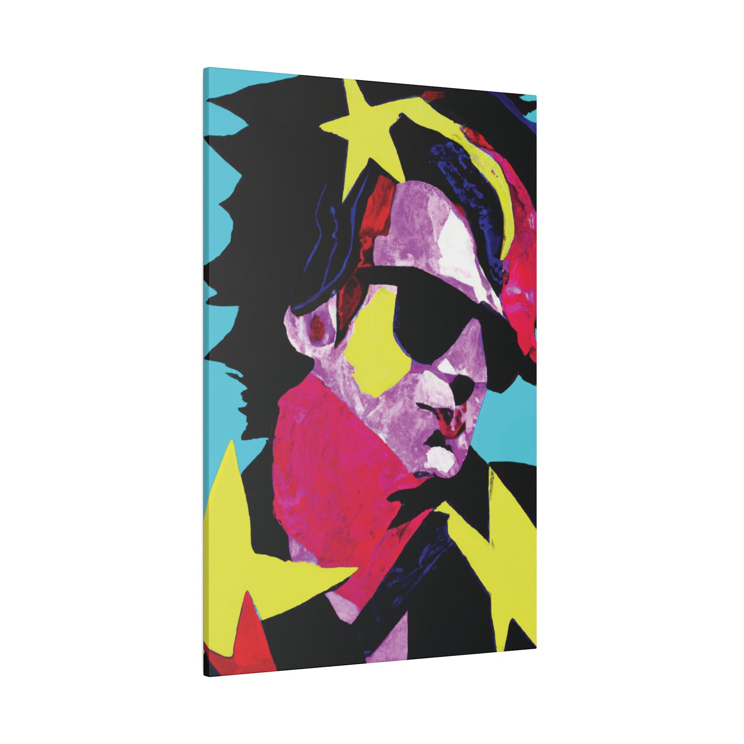 6749z - Rockstar Painting Print | Face | Abstract | Poster | Home Decor | Wall Art | Music Art | Canvas