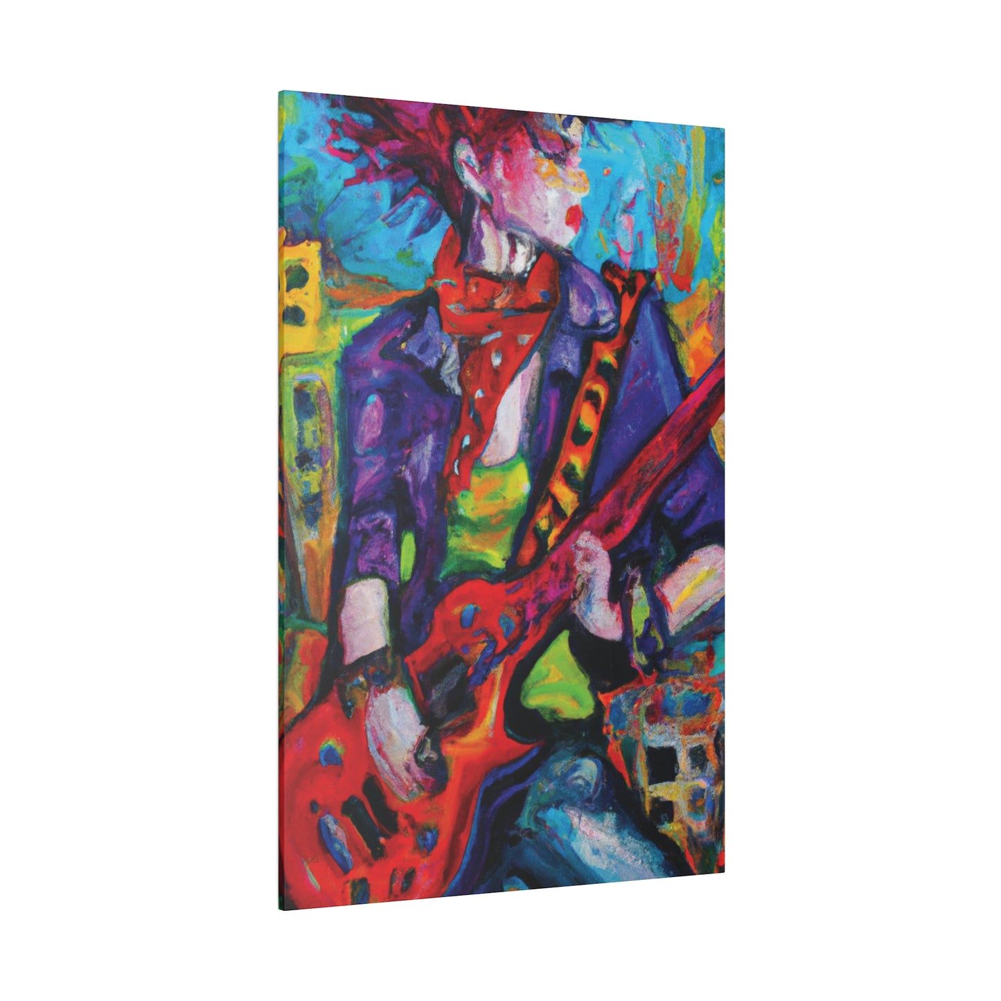 9529Y - Rockstar Oil Painting Style Print | Poster | Home Decor | Wall Art | Music Art | Canvas