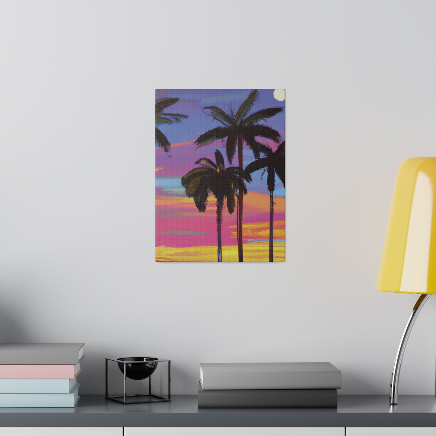 4360Y - Miami Beach Sunset Painting Print | Miami | Beach | Sunset | Poster | Home Decor | Wall Art | Canvas