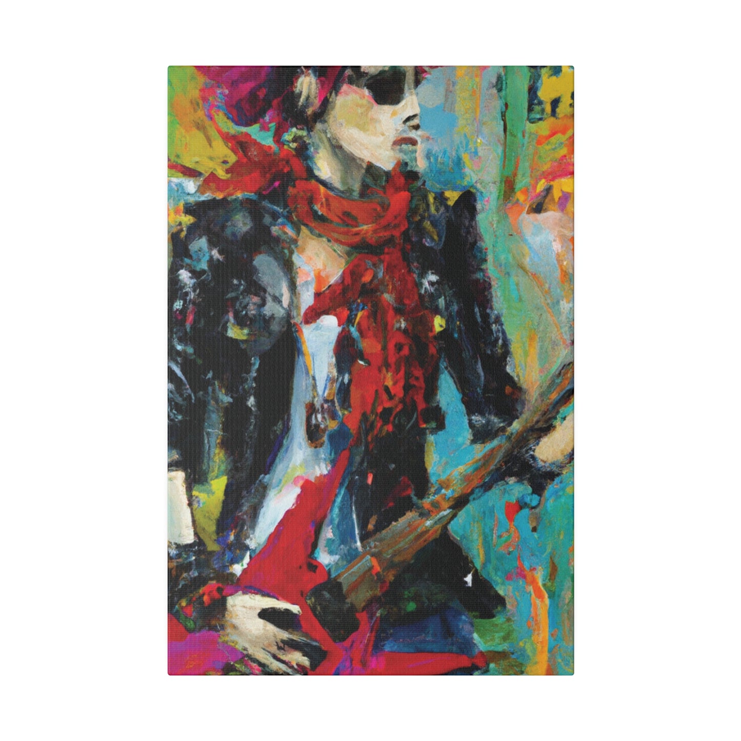 4292C - Rockstar Oil Painting Style Print | Poster | Home Decor | Wall Art | Music Art | Canvas