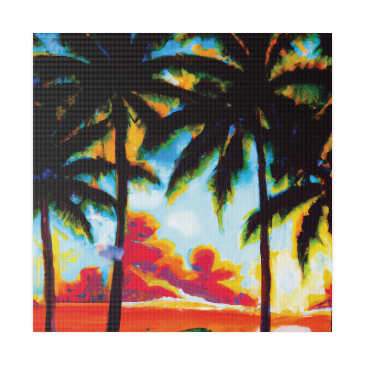 941Q - Miami Beach Sunset Painting Print | Miami | Beach | Sunset | Poster | Home Decor | Wall Art | Canvas