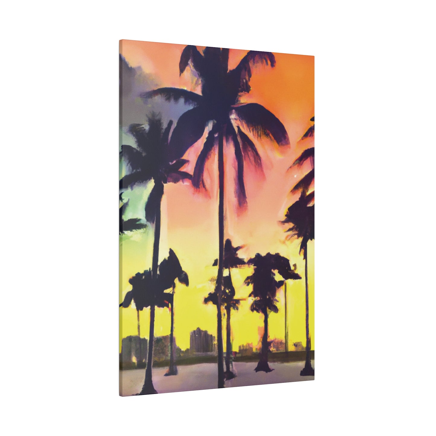 5608P - Miami Beach Sunset Painting Print | Miami | Beach | Sunset | Poster | Home Decor | Wall Art | Canvas