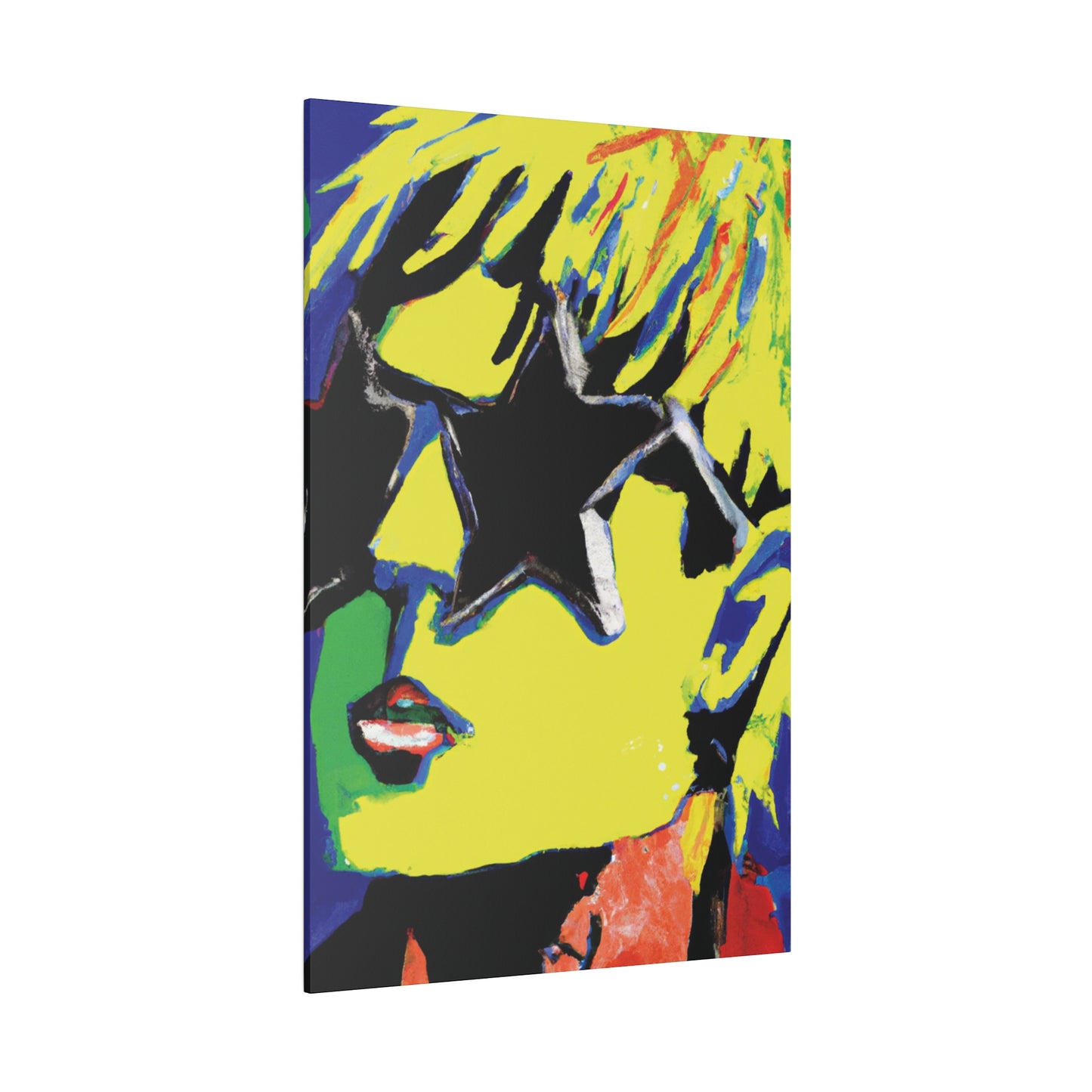 9785T - Rockstar Painting Print | Face | Abstract | Poster | Home Decor | Wall Art | Music Art | Canvas