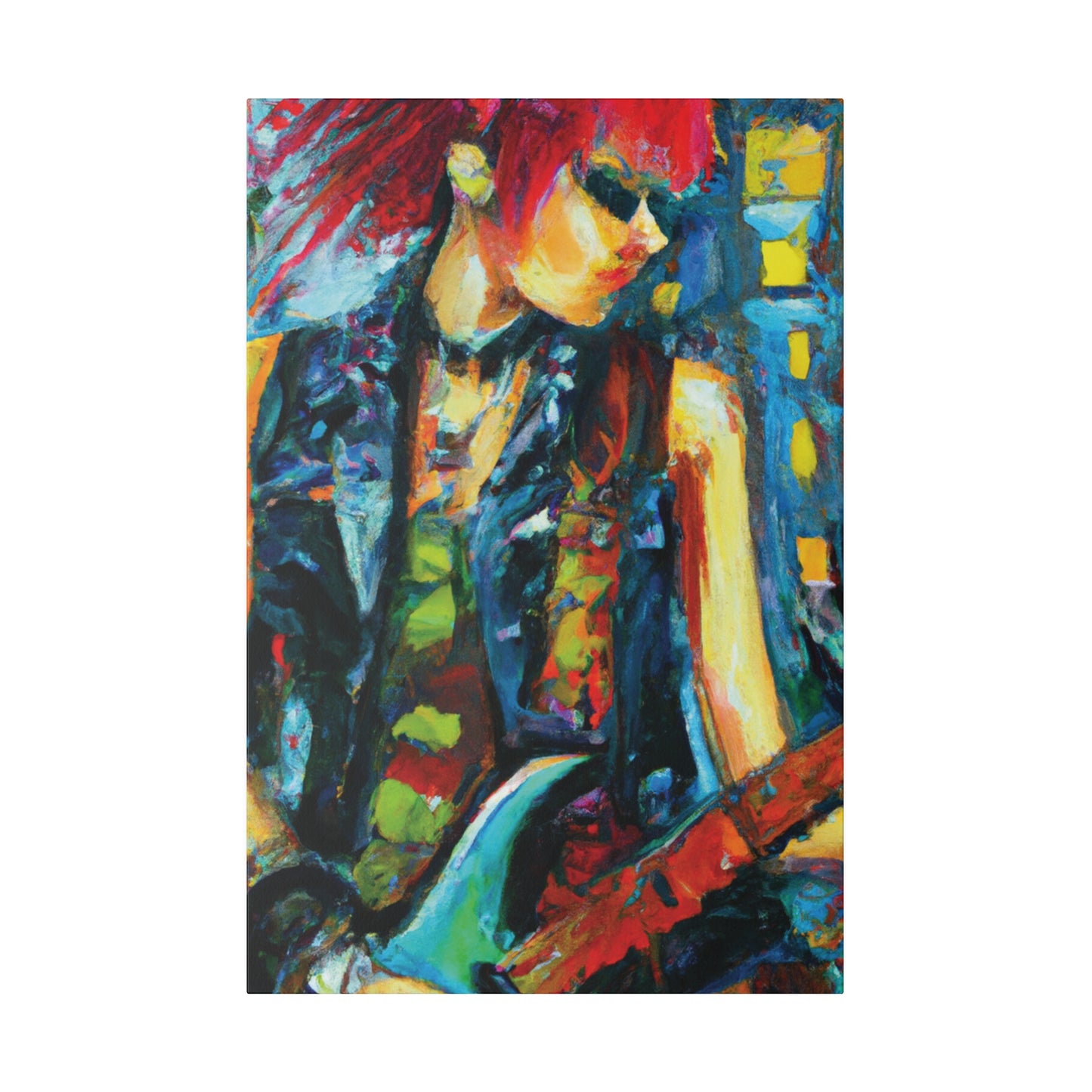 8541R - Rockstar Oil Painting Style Print | Poster | Home Decor | Wall Art | Music Art | Canvas