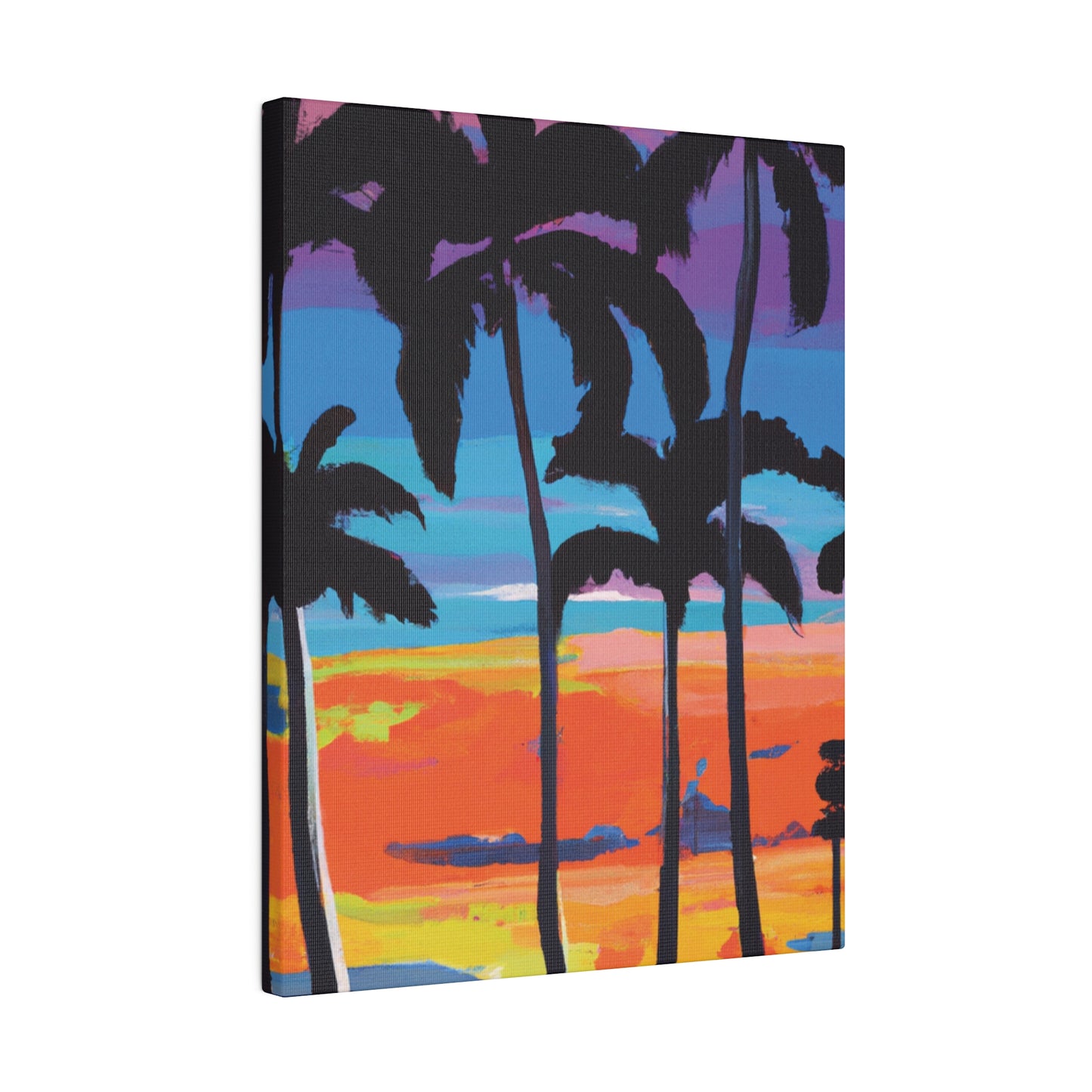 7891V - Miami Beach Sunset Painting Print | Miami | Beach | Sunset | Poster | Home Decor | Wall Art | Canvas