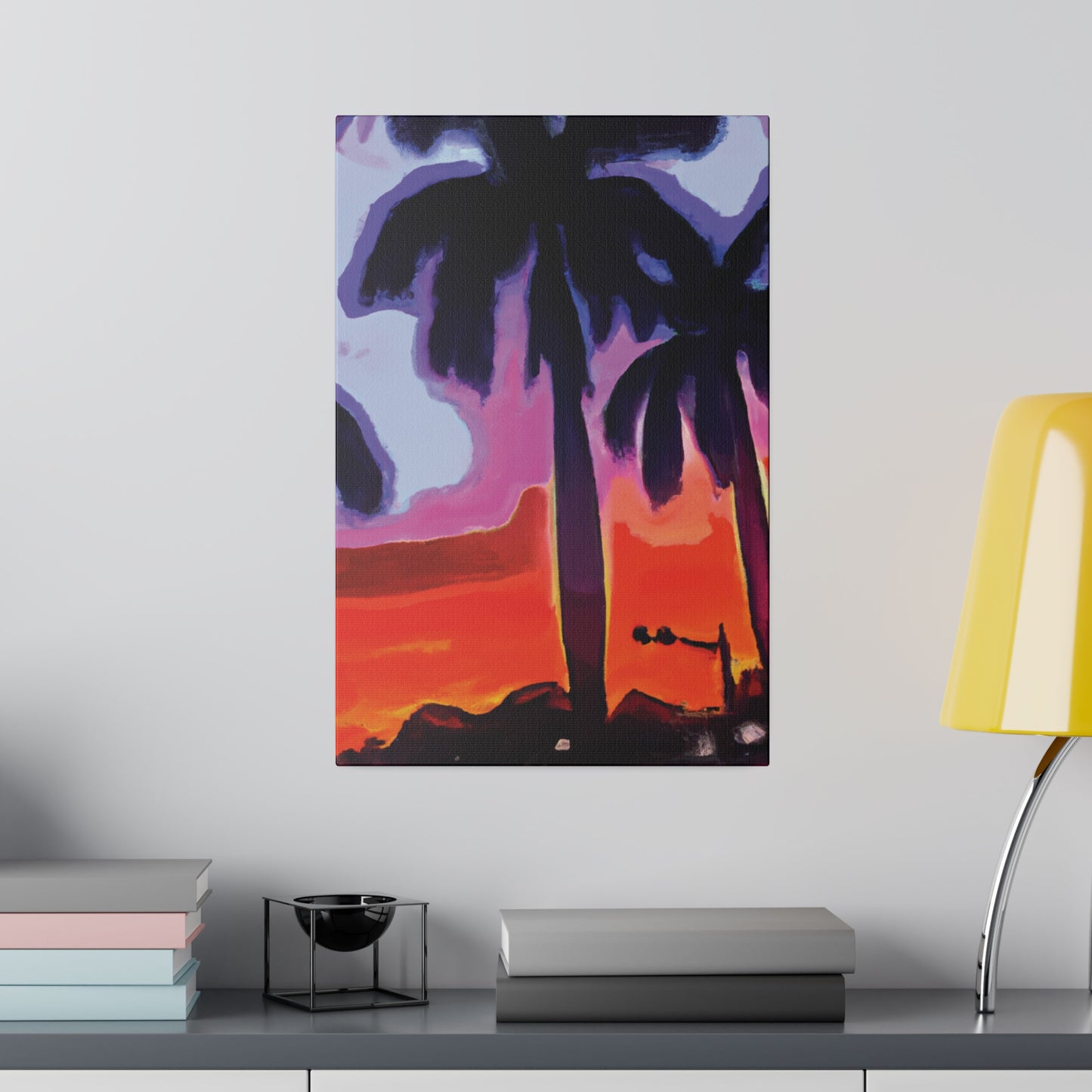 8187A - Miami Beach Sunset Painting Print | Miami | Beach | Sunset | Poster | Home Decor | Wall Art | Canvas