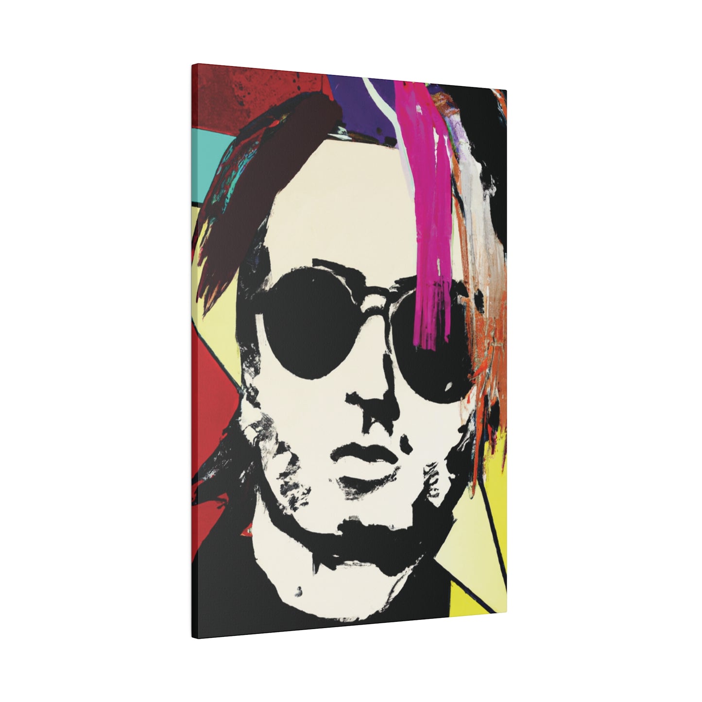 7641U - Rockstar Painting Print | Face | Abstract | Poster | Home Decor | Wall Art | Music Art | Canvas