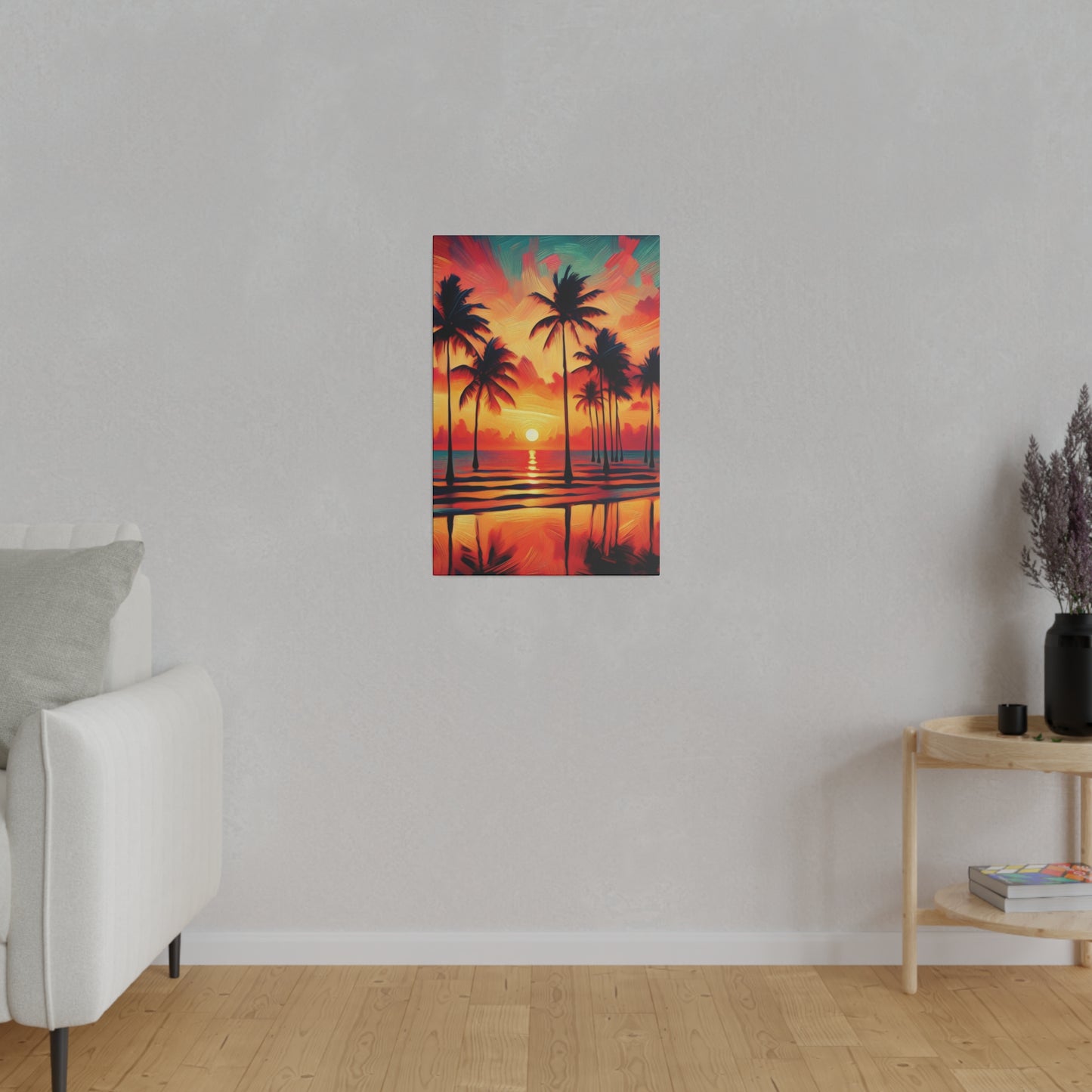 7346J - miami beach art, sunset background, ocean art work, beach art work, sunset designs, miami beach painting, miami beach print