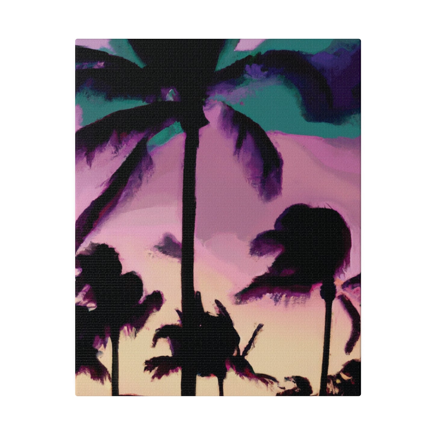 3258K - Miami Beach Sunset Painting Print | Miami | Beach | Sunset | Poster | Home Decor | Wall Art | Canvas