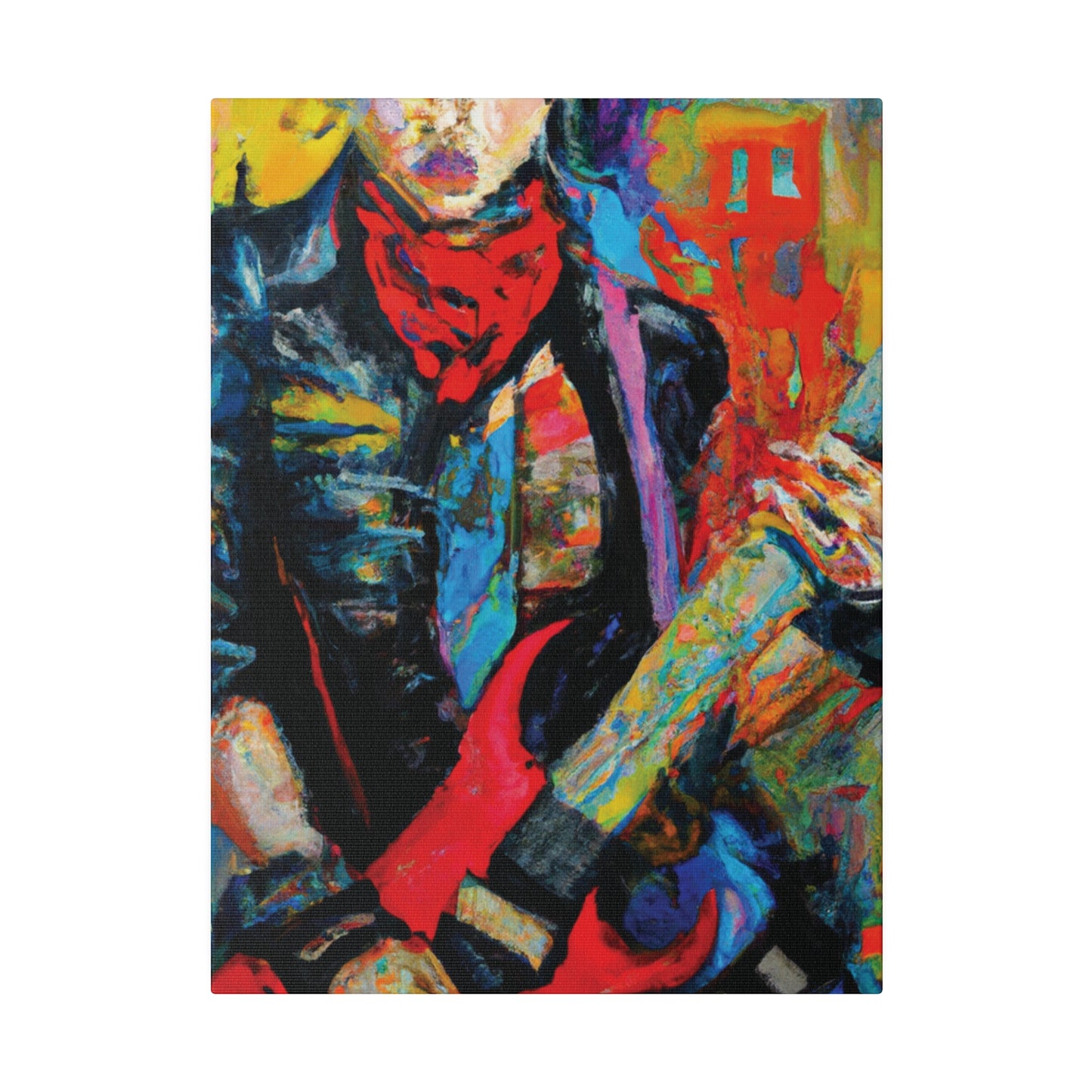 8732A - Rockstar Oil Painting Style Print | Poster | Home Decor | Wall Art | Music Art | Canvas