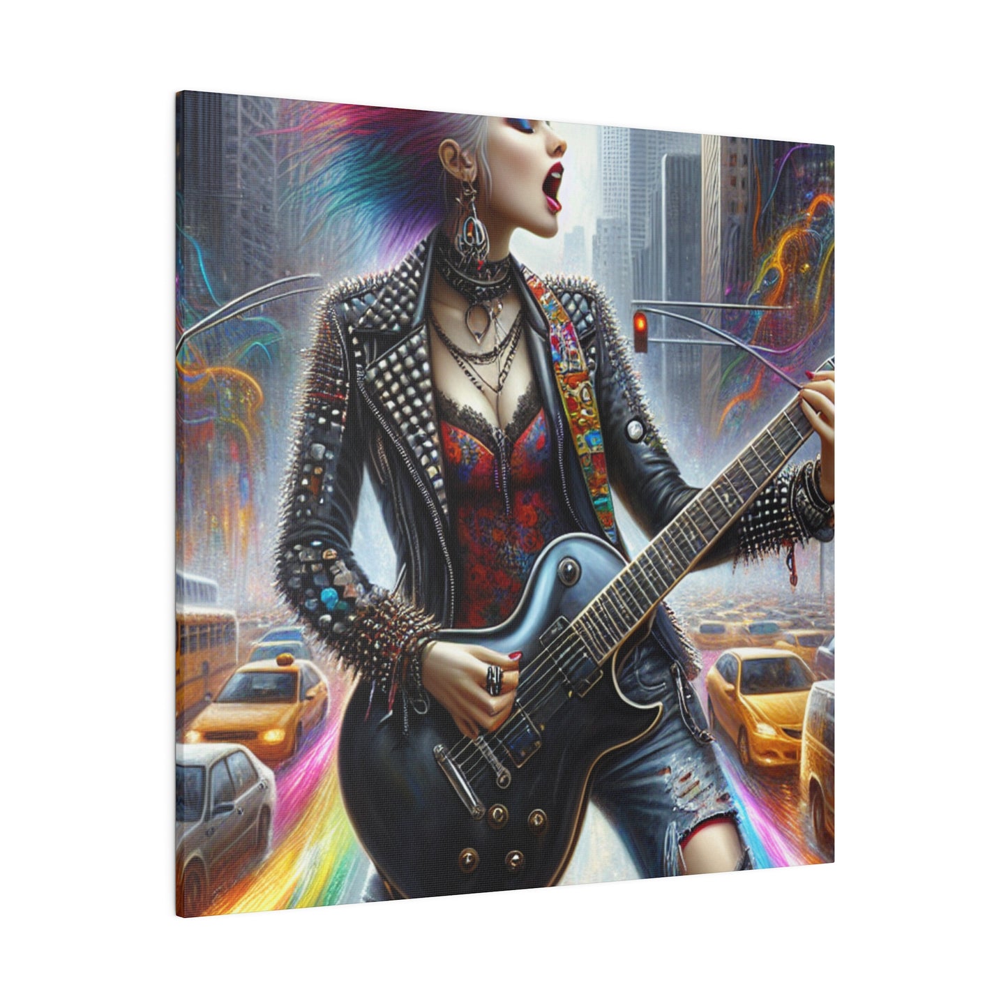 7301Z - Rockstar Oil Painting Style Print | Poster | Home Decor | Wall Art | Music Art | Canvas