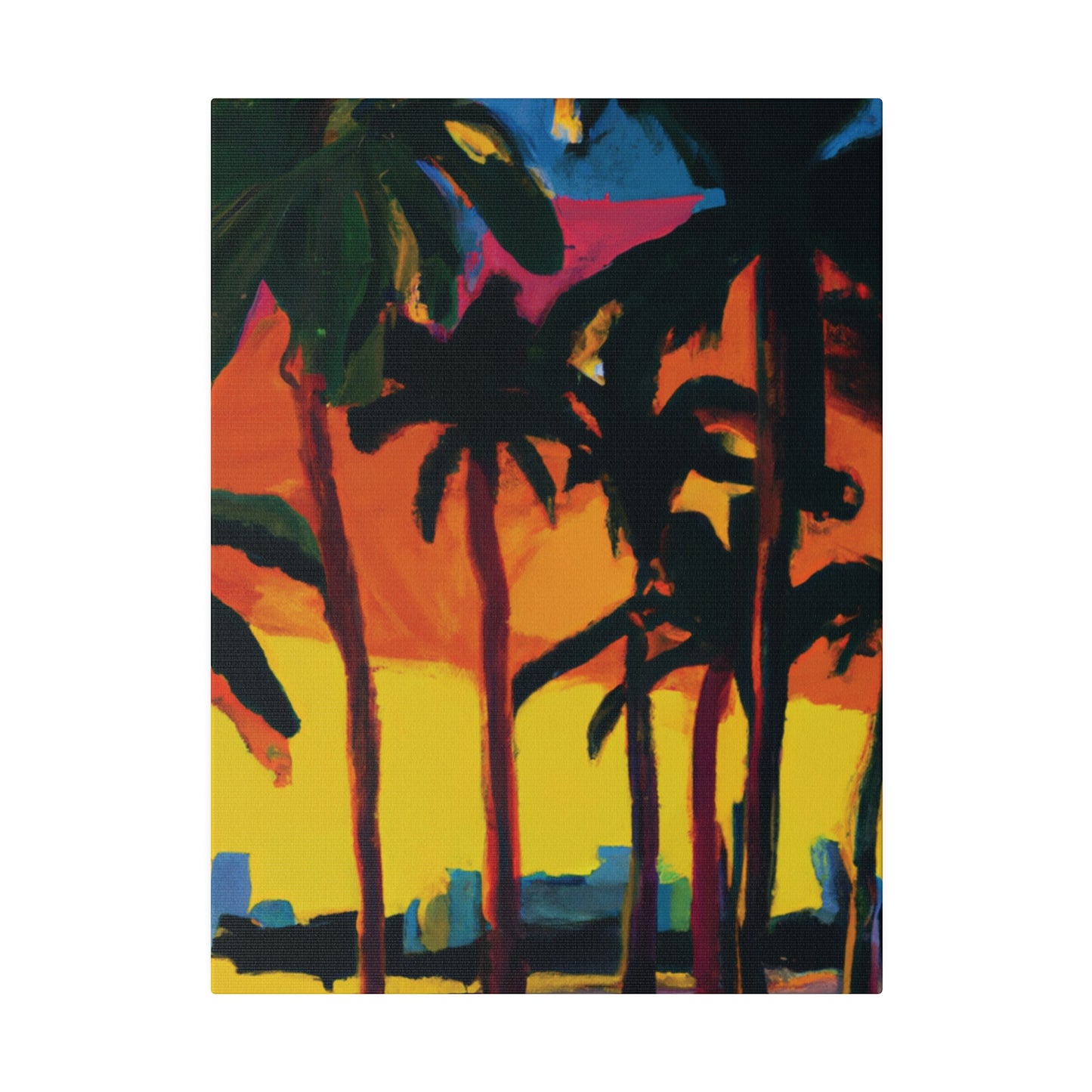 7398G - Miami Beach Sunset Painting Print | Miami | Beach | Sunset | Poster | Home Decor | Wall Art | Canvas