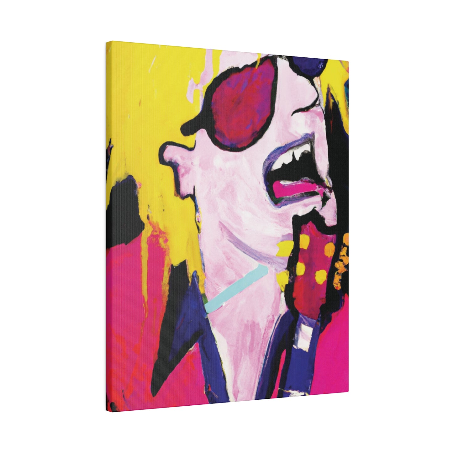 5843S - Rockstar Painting Print | Face | Abstract | Poster | Home Decor | Wall Art | Music Art | Canvas