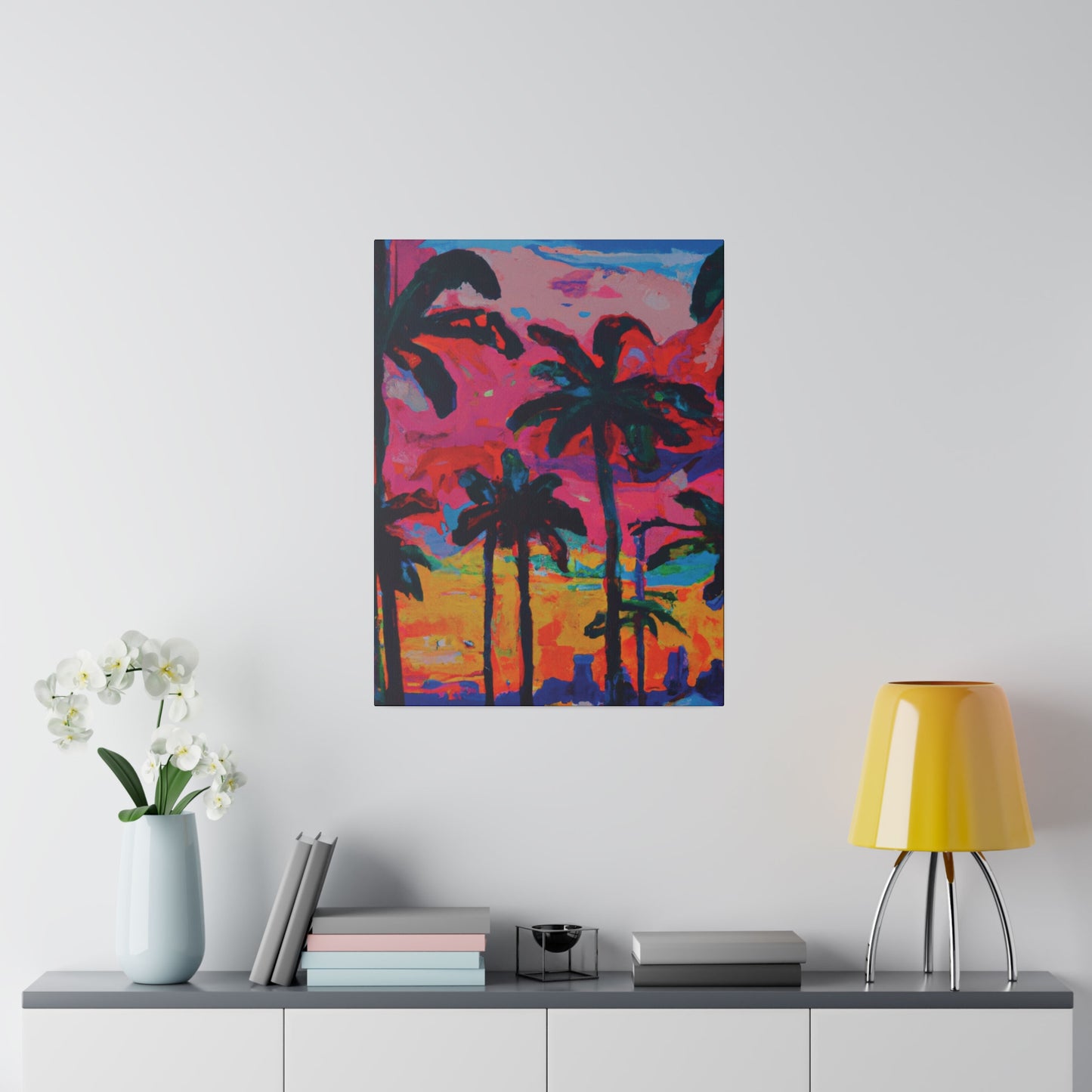 2821A - Miami Beach Sunset Painting Print | Miami | Beach | Sunset | Poster | Home Decor | Wall Art | Canvas