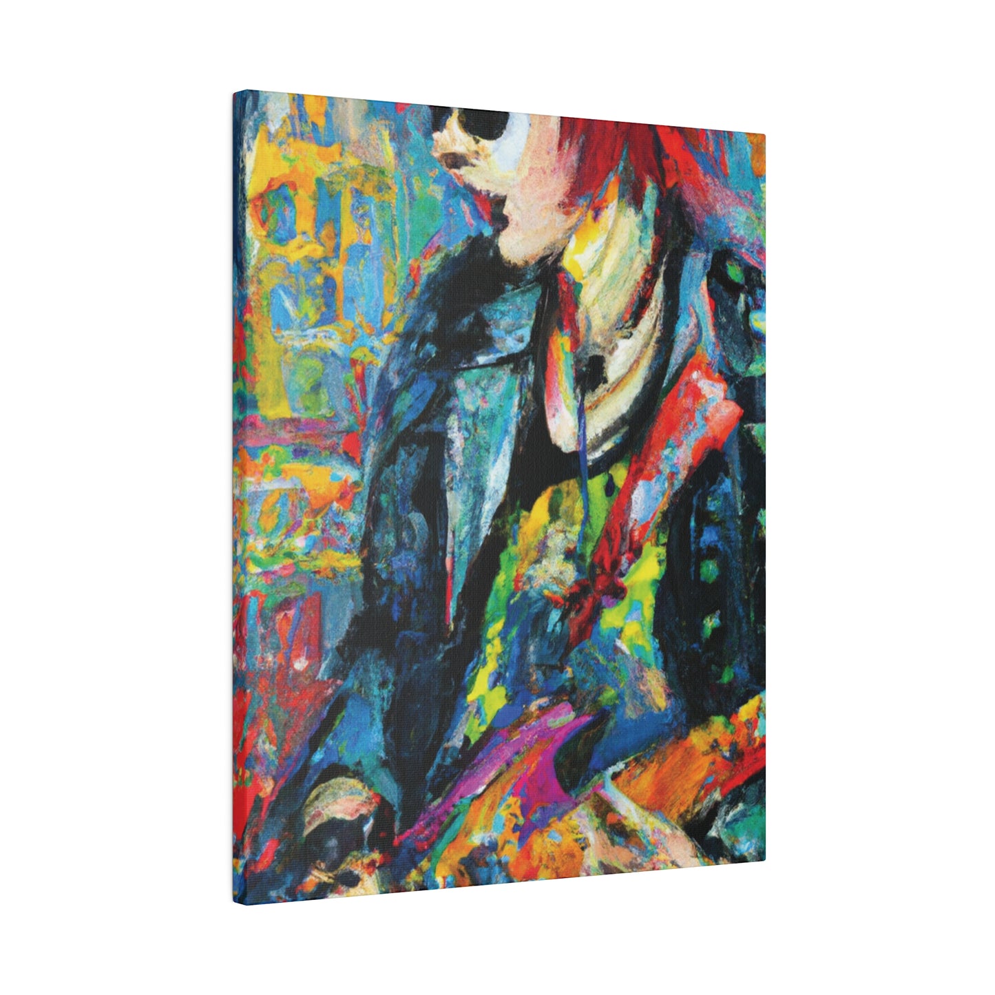 1754P - Rockstar Oil Painting Style Print | Poster | Home Decor | Wall Art | Music Art | Canvas