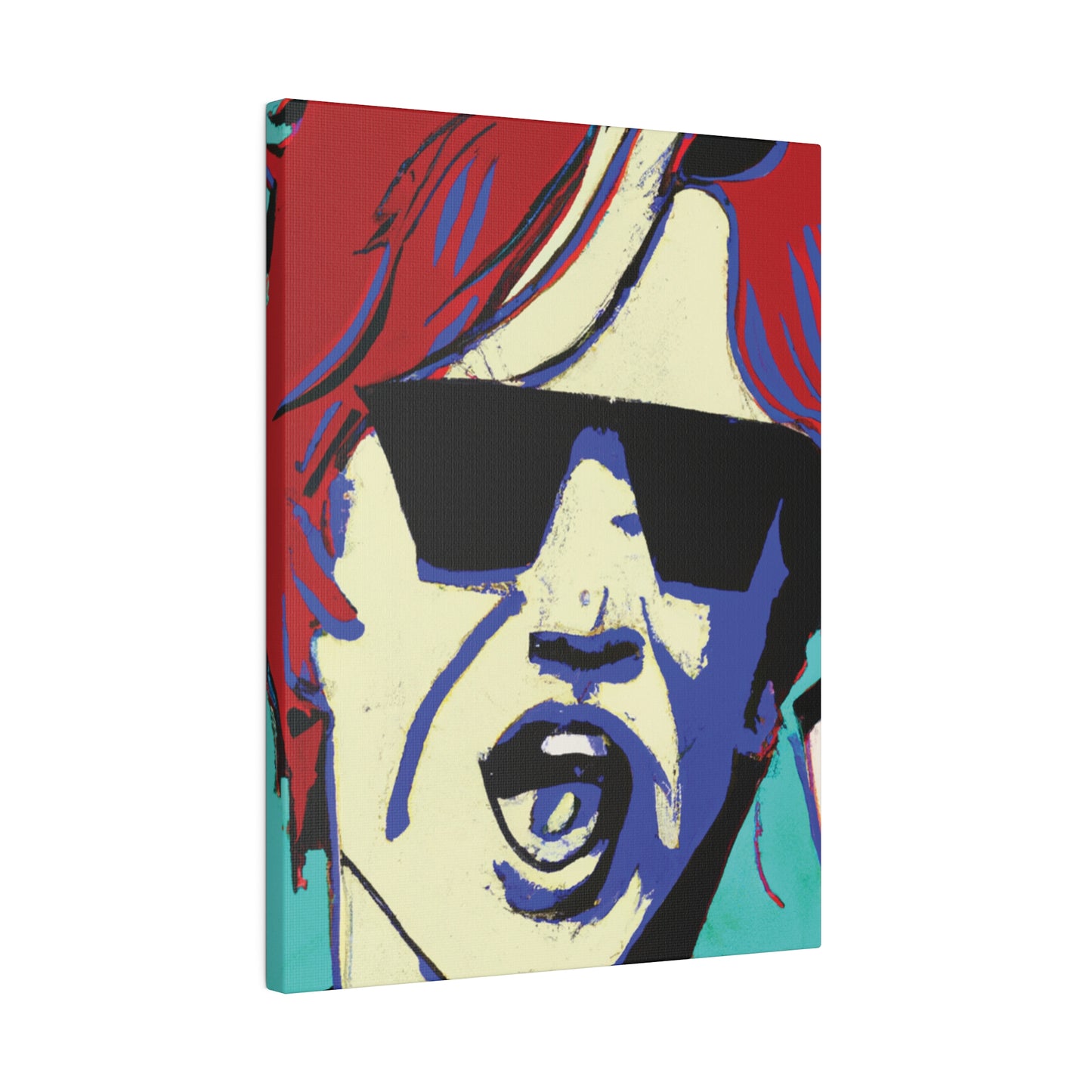 3245Z - Rockstar Painting Print | Face | Abstract | Poster | Home Decor | Wall Art | Music Art | Canvas