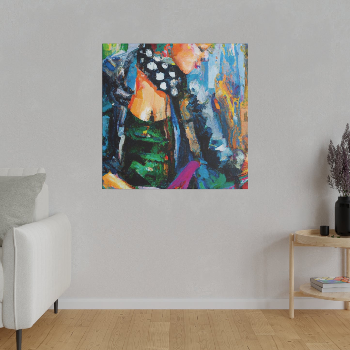 8032E - Rockstar Oil Painting Style Print | Poster | Home Decor | Wall Art | Music Art | Canvas