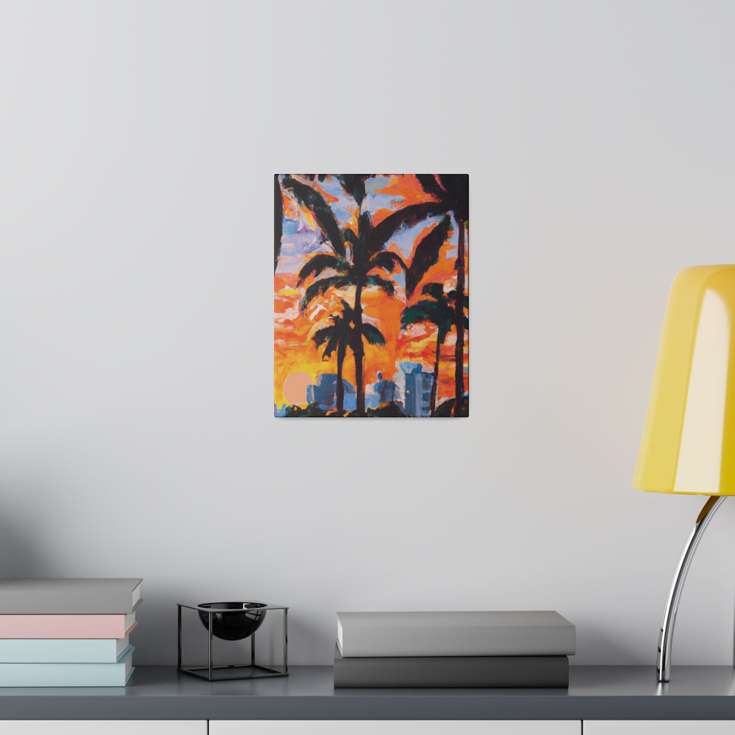 8957Q - Miami Beach Sunset Painting Print | Miami | Beach | Sunset | Poster | Home Decor | Wall Art | Canvas