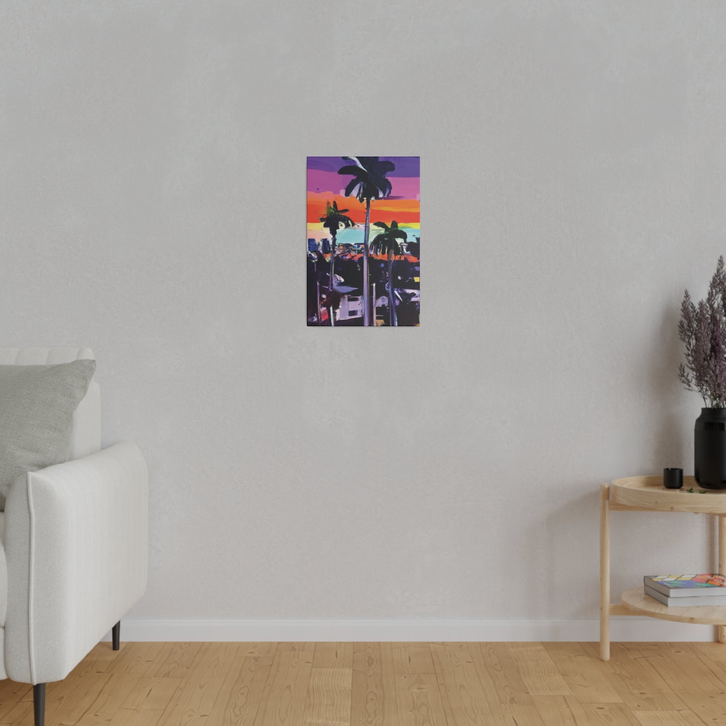 8668T - Miami Beach Sunset Painting Print | Miami | Beach | Sunset | Poster | Home Decor | Wall Art | Canvas