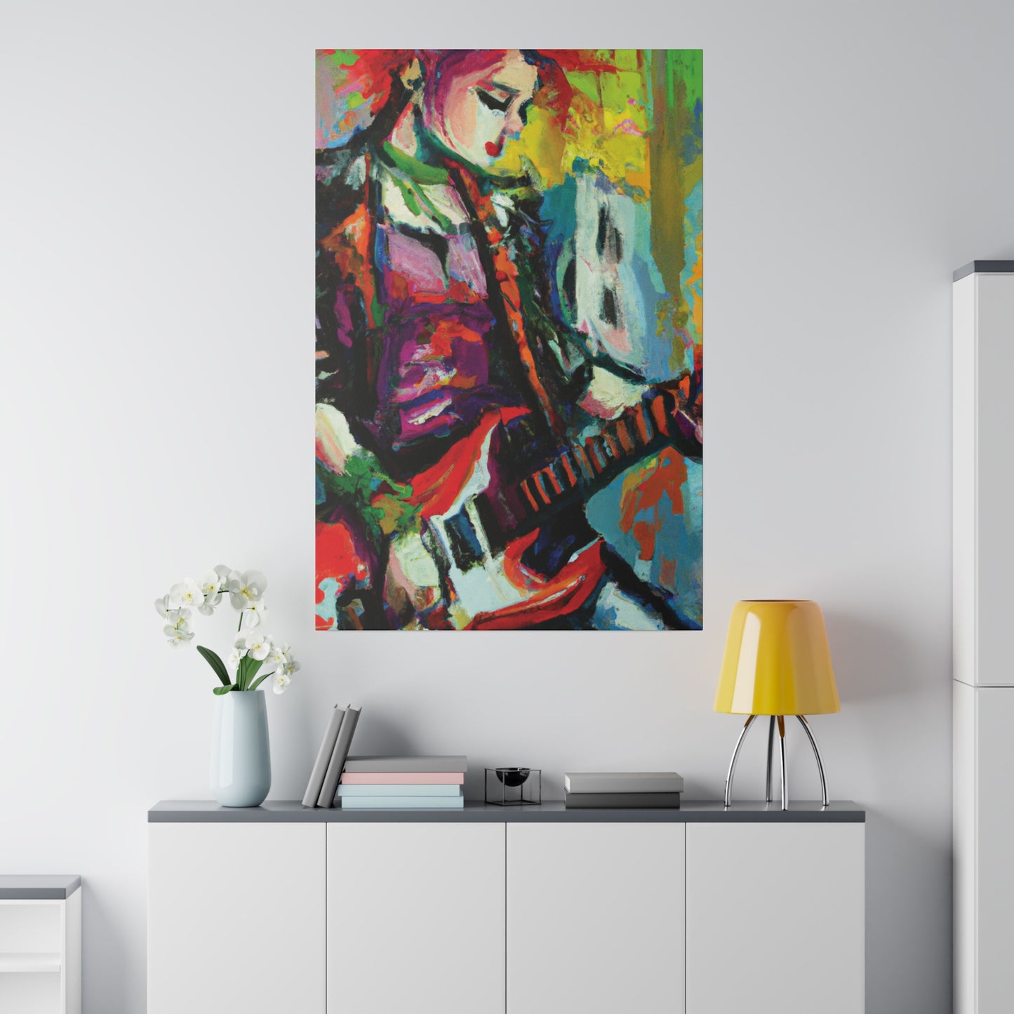 2671G - Rockstar Oil Painting Style Print | Poster | Home Decor | Wall Art | Music Art | Canvas