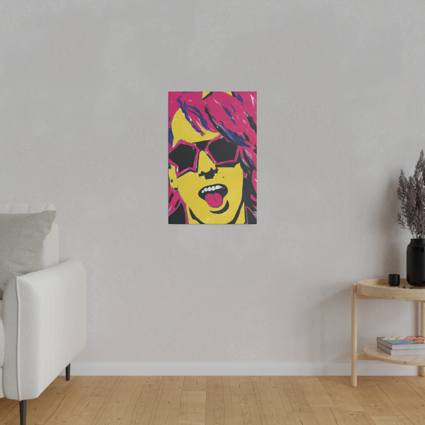 2536W - Rockstar Painting Print | Face | Abstract | Poster | Home Decor | Wall Art | Music Art | Canvas