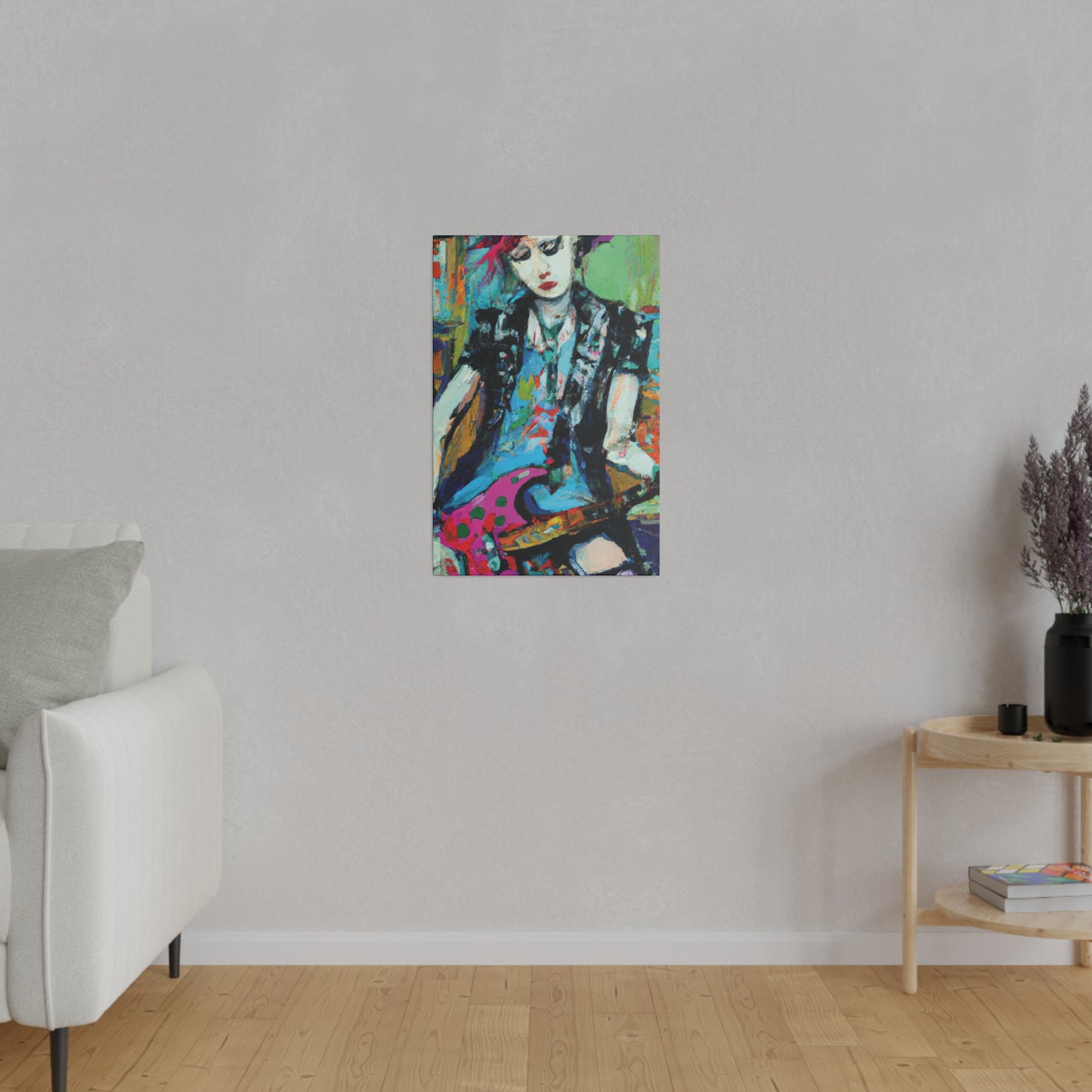 8725A - Rockstar Oil Painting Style Print | Poster | Home Decor | Wall Art | Music Art | Canvas