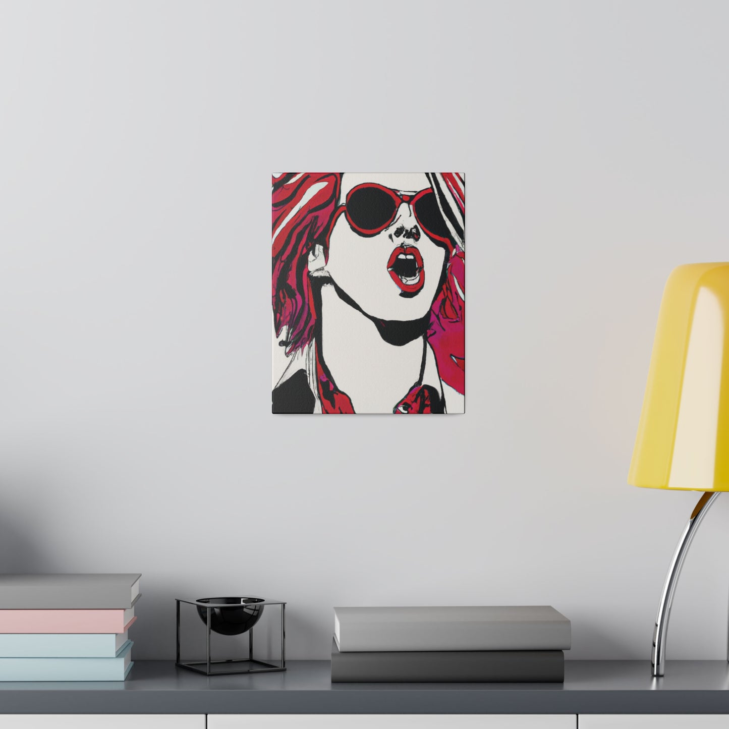 4390K - Rockstar Painting Print | Face | Abstract | Poster | Home Decor | Wall Art | Music Art | Canvas