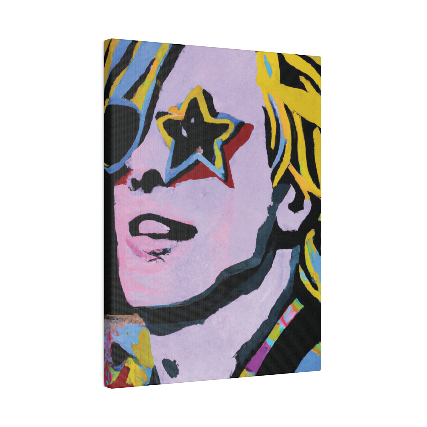 5027F - Rockstar Painting Print | Face | Abstract | Poster | Home Decor | Wall Art | Music Art | Canvas