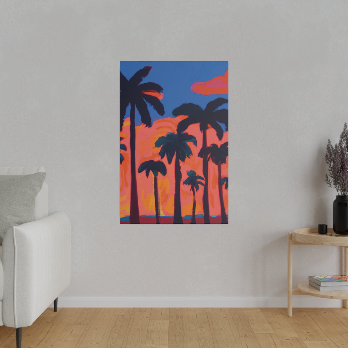 3239C - Miami Beach Sunset Painting Print | Miami | Beach | Sunset | Poster | Home Decor | Wall Art | Canvas