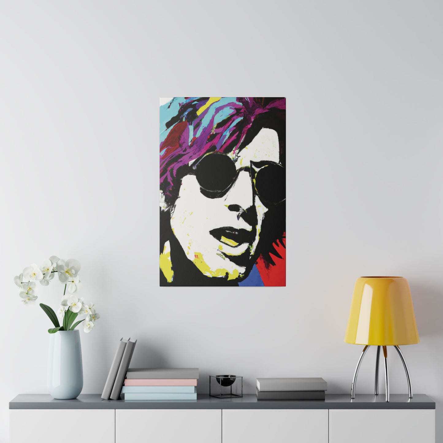 9436F - Rockstar Painting Print | Face | Abstract | Poster | Home Decor | Wall Art | Music Art | Canvas
