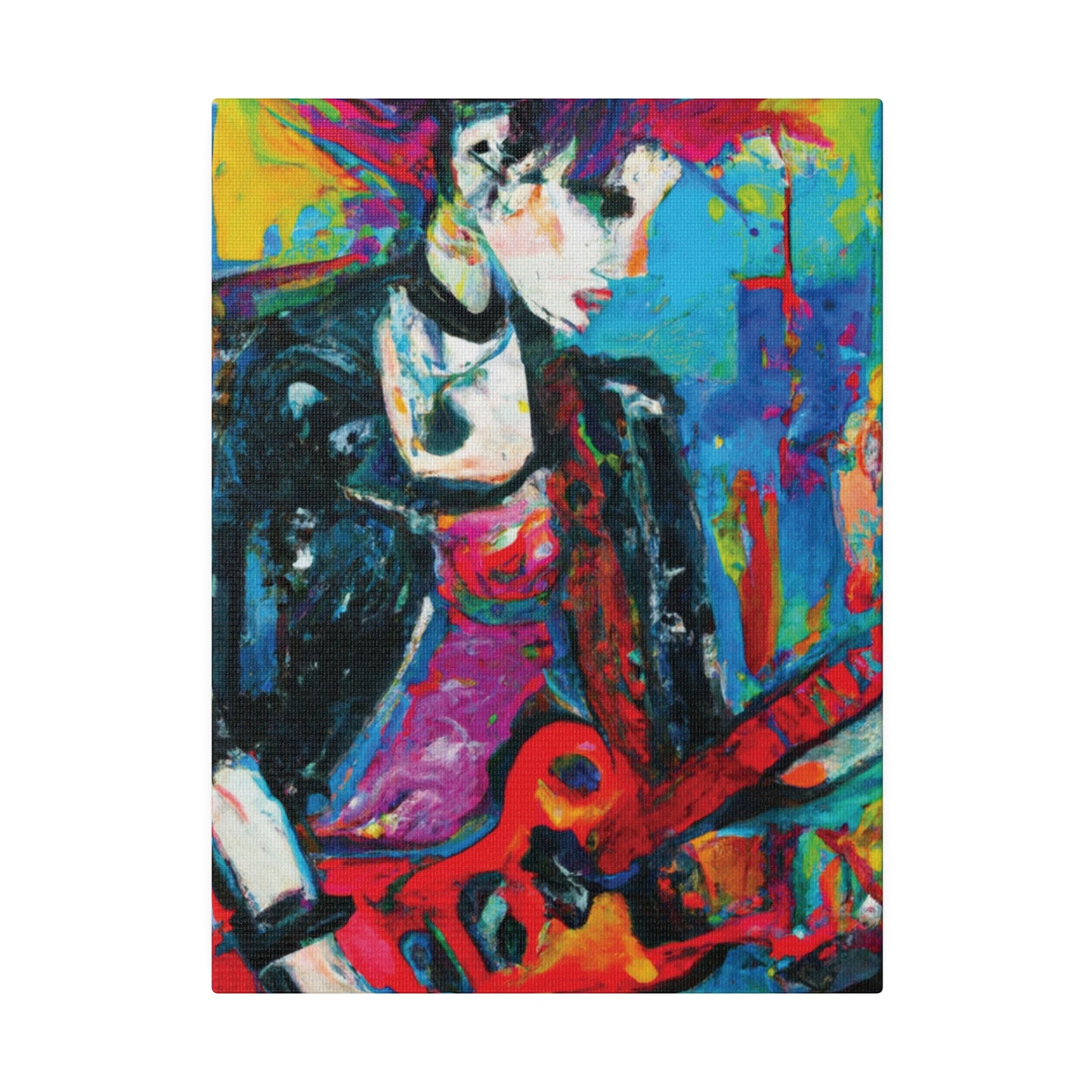 9051F - Rockstar Oil Painting Style Print | Poster | Home Decor | Wall Art | Music Art | Canvas