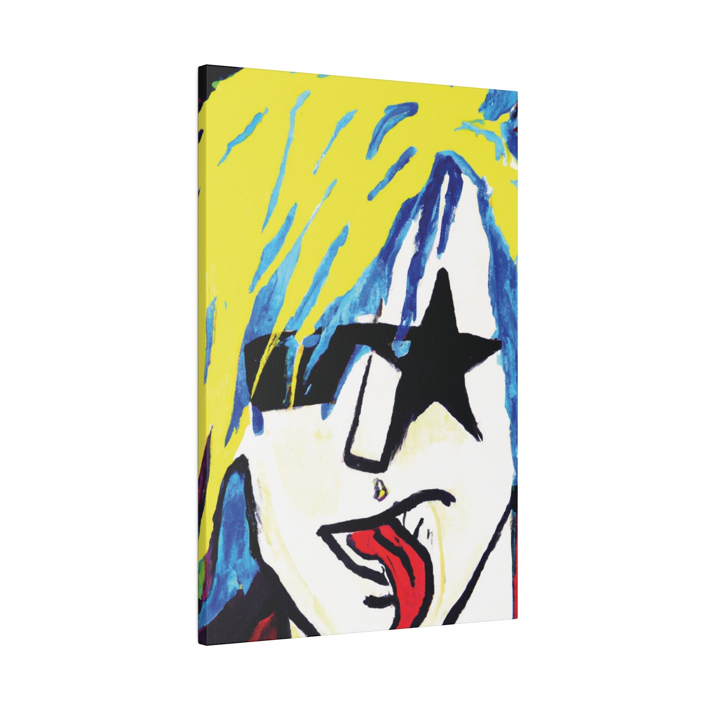 8584V - Rockstar Painting Print | Face | Abstract | Poster | Home Decor | Wall Art | Music Art | Canvas