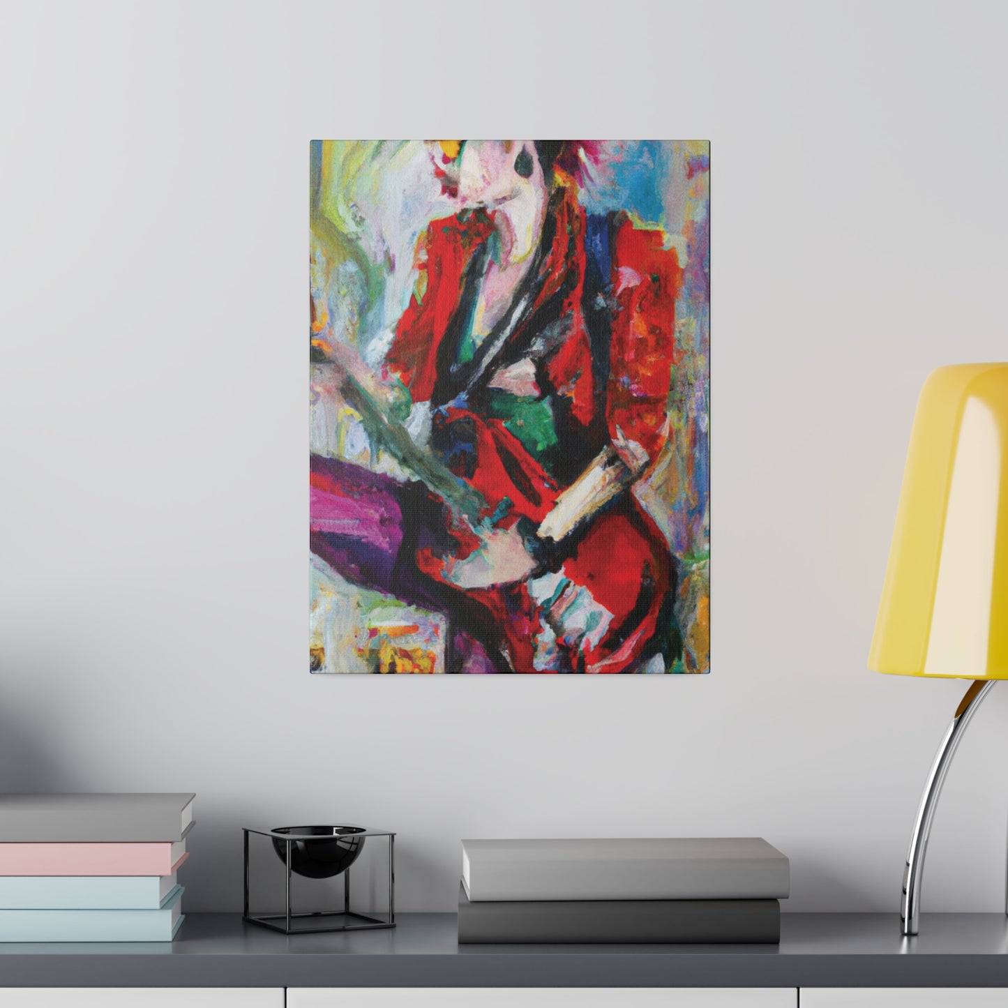 7962V - Rockstar Oil Painting Style Print | Poster | Home Decor | Wall Art | Music Art | Canvas