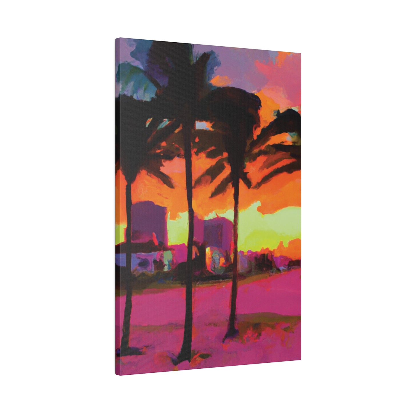 4596G - Miami Beach Sunset Painting Print | Miami | Beach | Sunset | Poster | Home Decor | Wall Art | Canvas