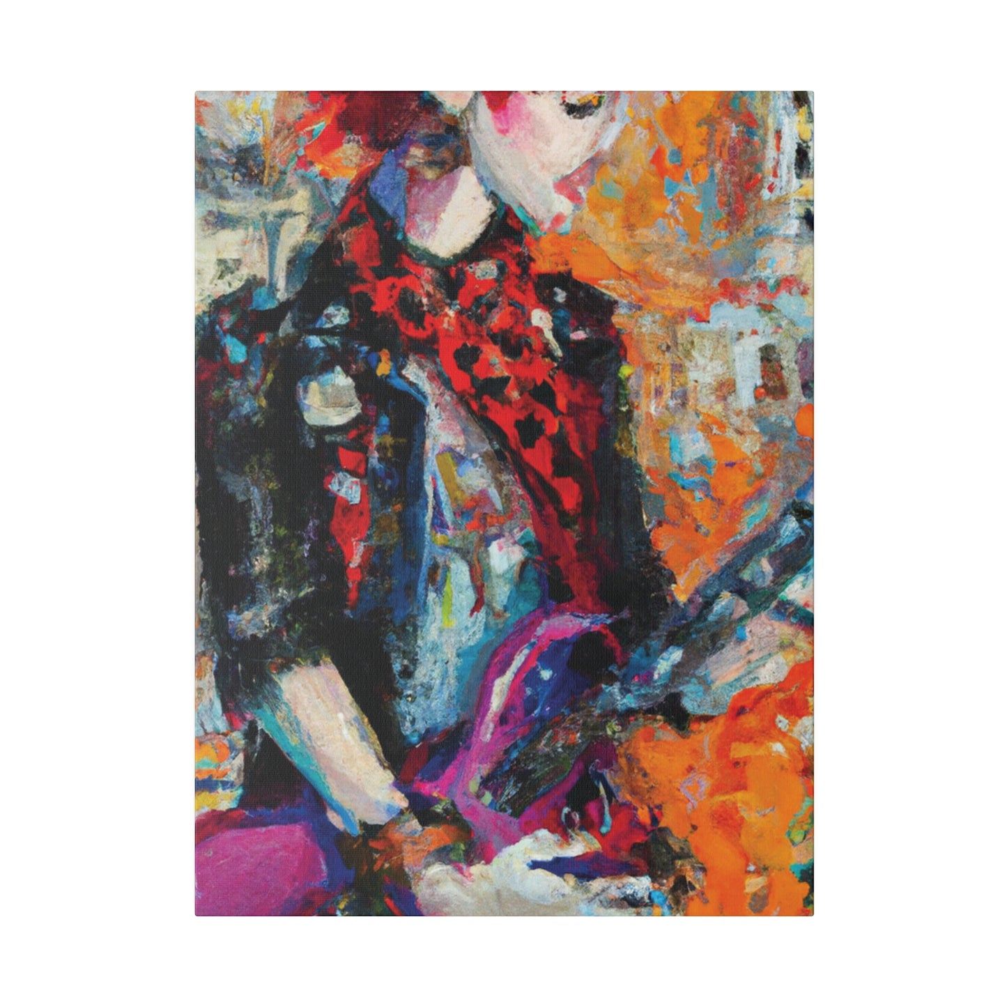 9348Q - Rockstar Oil Painting Style Print | Poster | Home Decor | Wall Art | Music Art | Canvas
