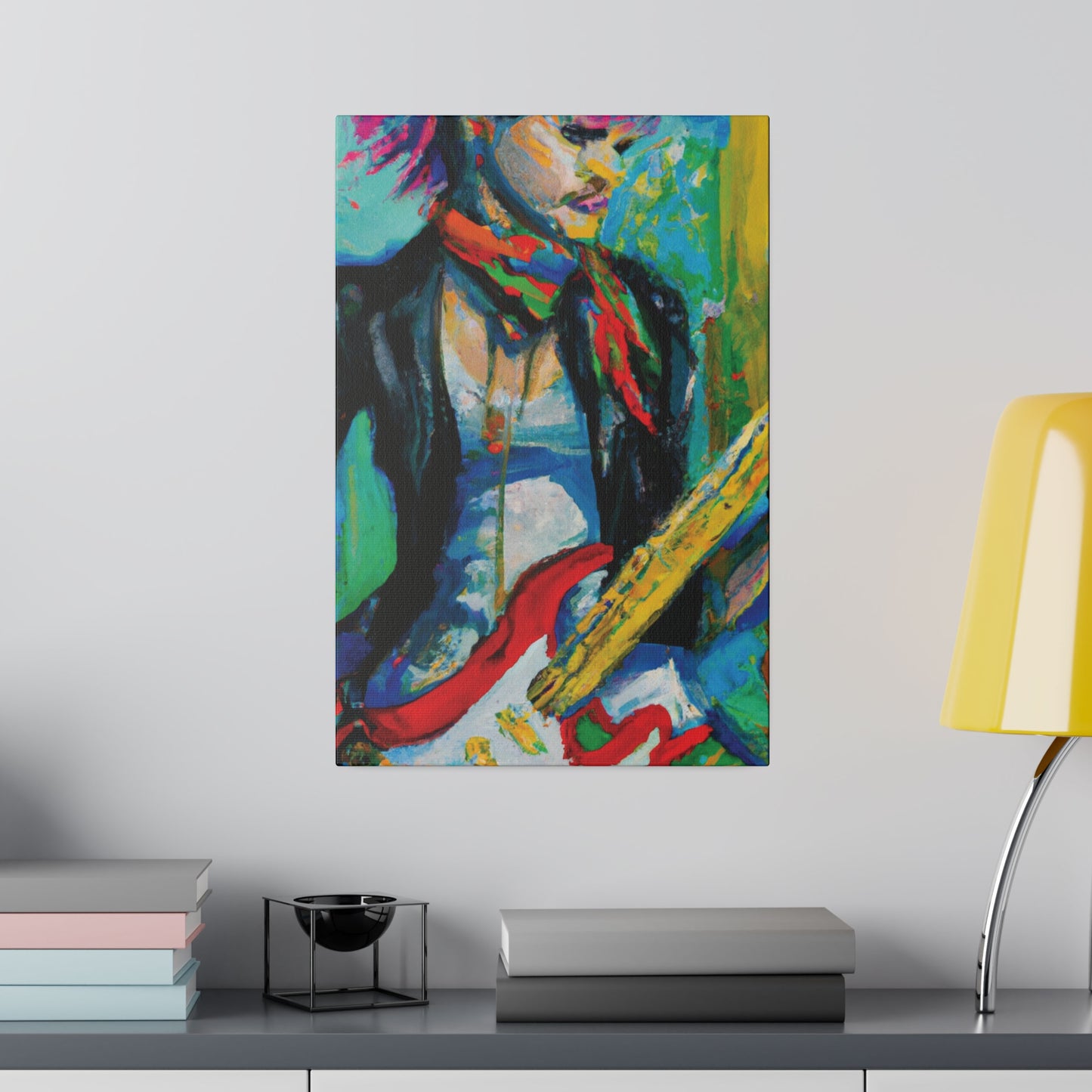 7264L - Rockstar Oil Painting Style Print | Poster | Home Decor | Wall Art | Music Art | Canvas