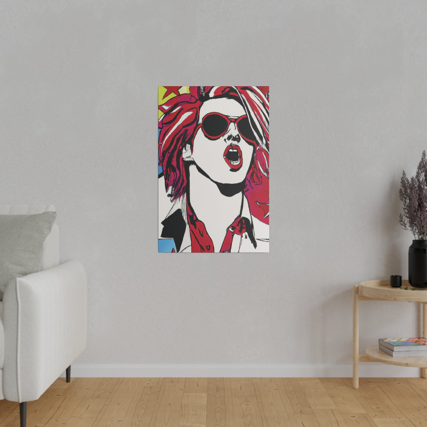 4390K - Rockstar Painting Print | Face | Abstract | Poster | Home Decor | Wall Art | Music Art | Canvas