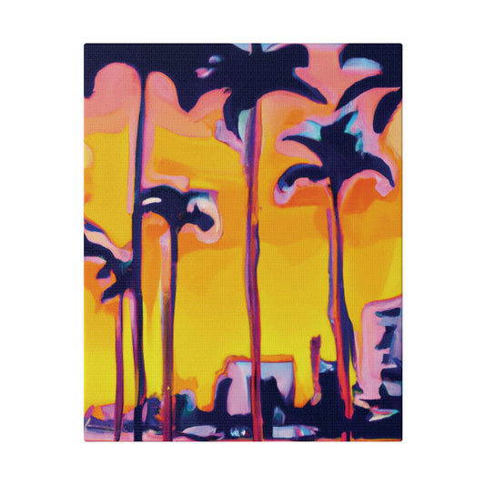 9692W - Miami Beach Sunset Painting Print | Miami | Beach | Sunset | Poster | Home Decor | Wall Art | Canvas