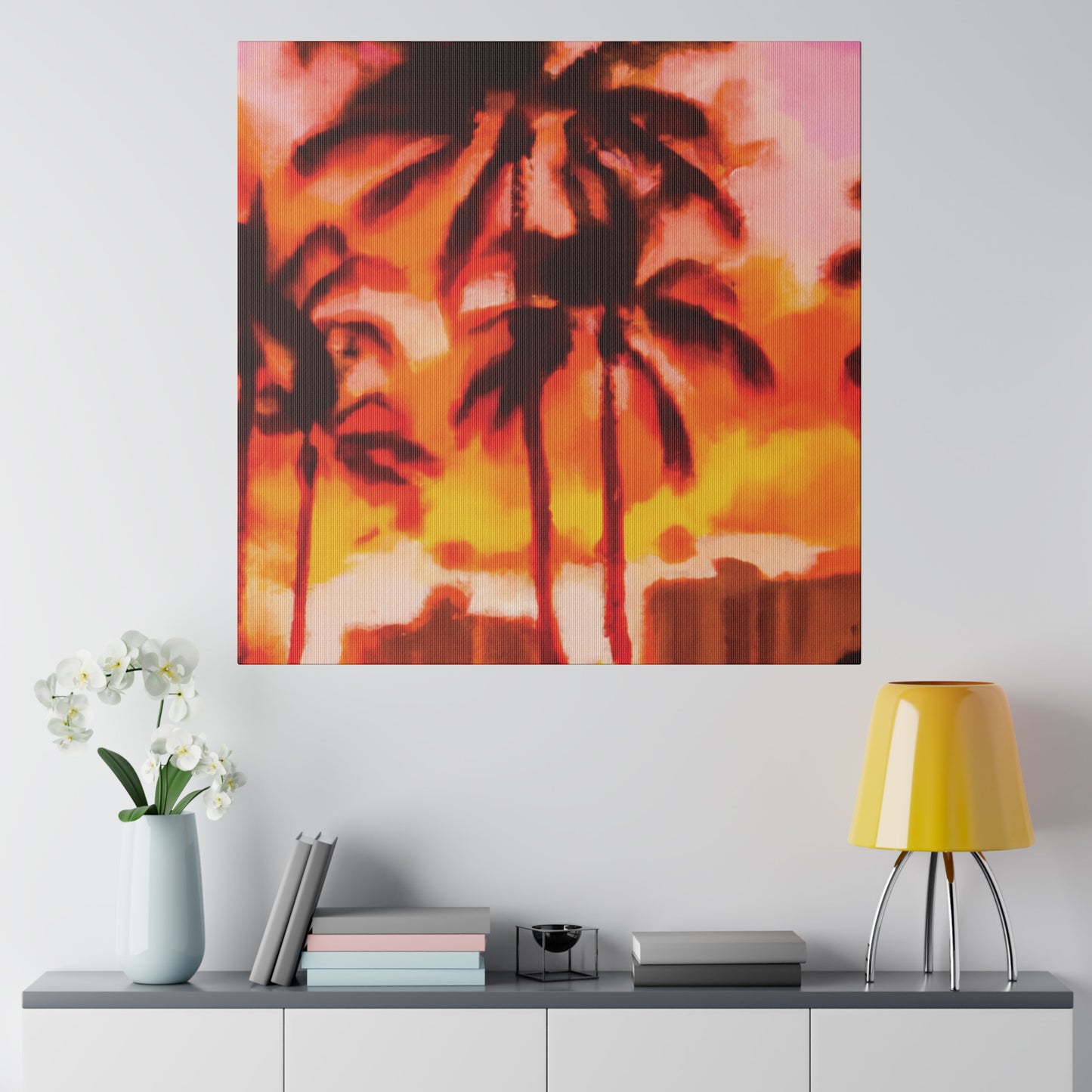 4698F - Miami Beach Sunset Painting Print | Miami | Beach | Sunset | Poster | Home Decor | Wall Art | Canvas